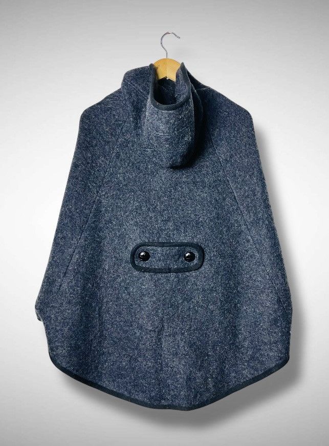 Japanese Brand Couleurs di Topkapi Wool Poncho Cape with Hoodid and Pockets Size US L / EU 52-54 / 3 - 3 Thumbnail