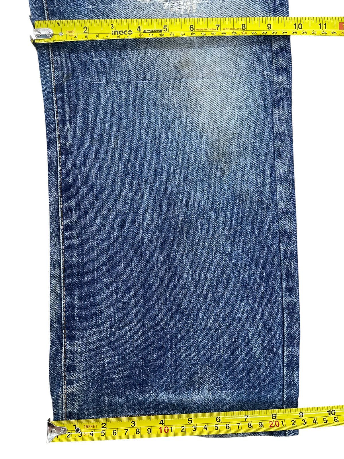 Japanese Brand COX Japanese Brand Light Wash Distressed Straight Jeans Size US 34 / EU 50 - 9 Thumbnail