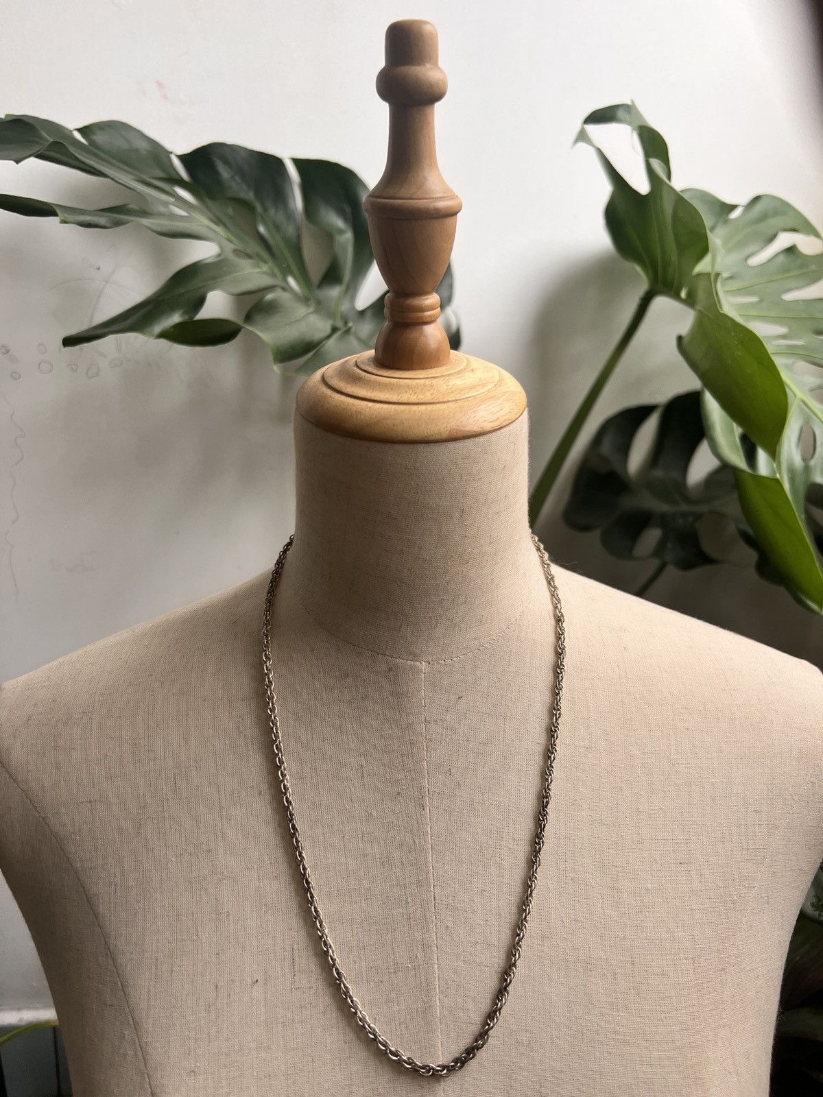 Sterling Silver × Vintage Silver 925 Long Cuban Twisted Double Link Chain Necklace Size ONE SIZE - 1 Thumbnail