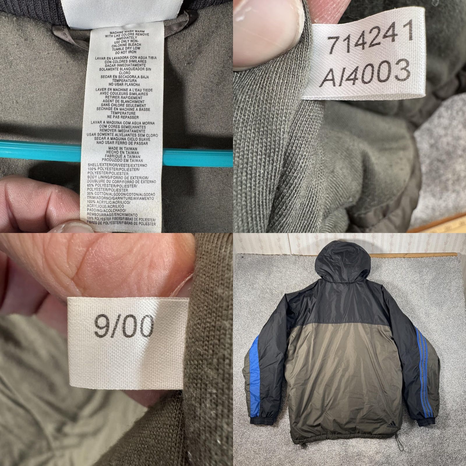 Adidas VINTAGE Adidas Insulated Midweight Windbreaker Jacket L Mens Green Zip Hooded Pockets 00s Size US L / EU 52-54 / 3 - 9 Thumbnail