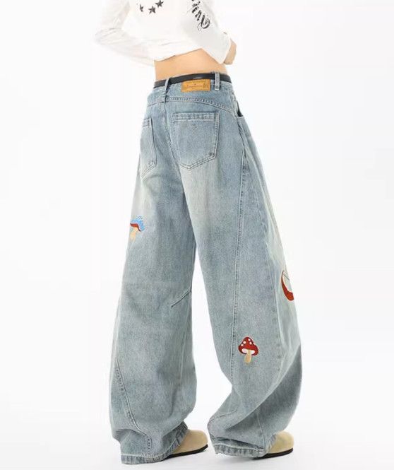 Japanese Brand Men's High-Street Style Fun Patchwork & Embroidered Jeans Size US 32 / EU 48 - 5 Thumbnail