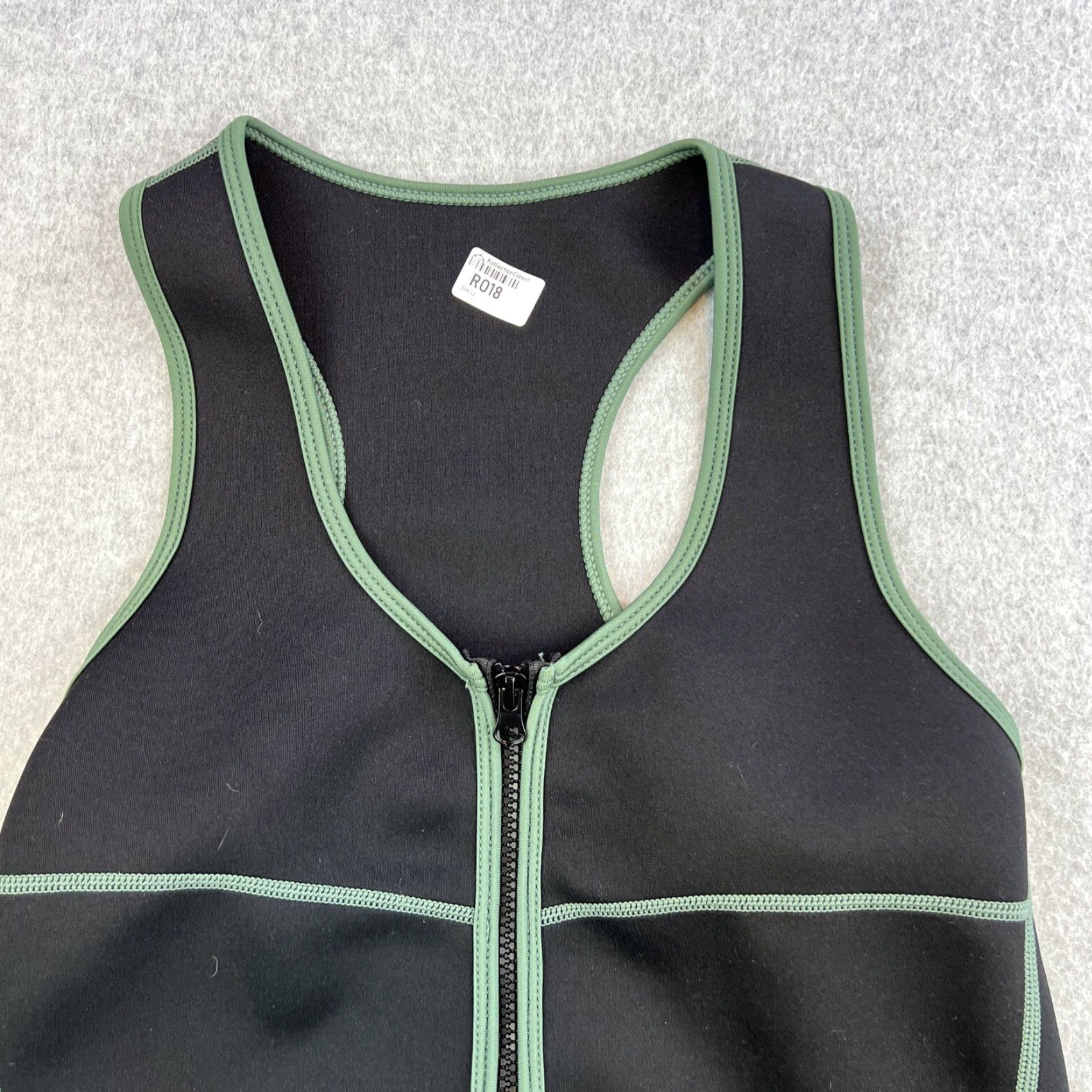 Vintage Crane Sauna Vest Womens XL Black Full Zip Sleeveless Tank Top Ladies Size XL / US 12-14 / IT 48-50 - 6 Thumbnail