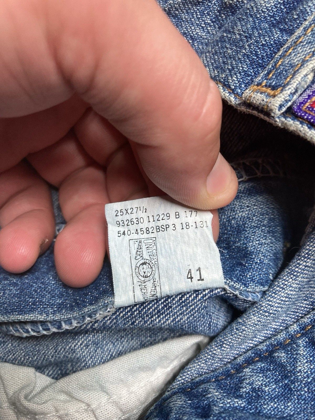 Vintage lee denim jeans straight leg Union USA women’s size 12 24x27 Size 24" / US 00 / IT 34 - 6 Thumbnail