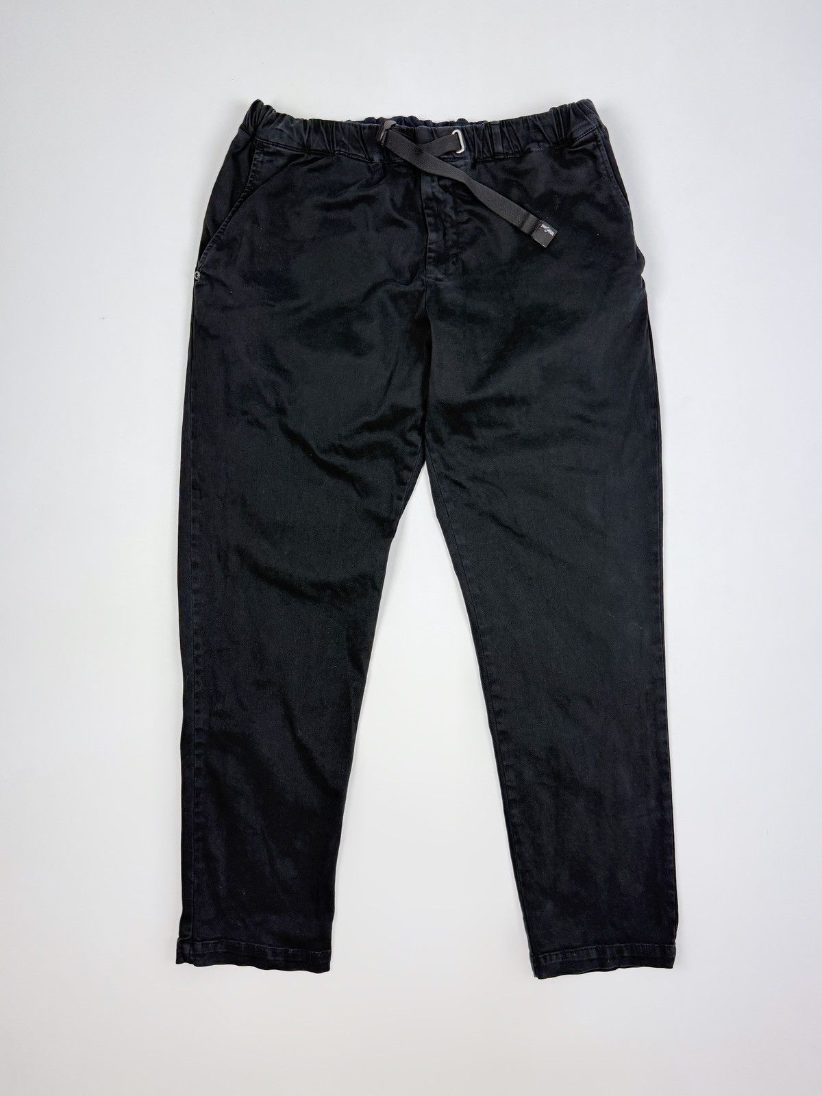 Other White Sand Italy Black Cotton Belted Chino Pants 52 Size US 36 / EU 52 - 1 Thumbnail