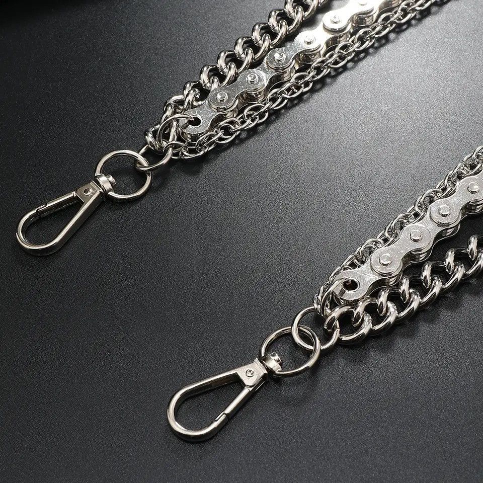 Vintage Hip-hop personality metal pants chain dress decoration Size ONE SIZE - 3 Thumbnail