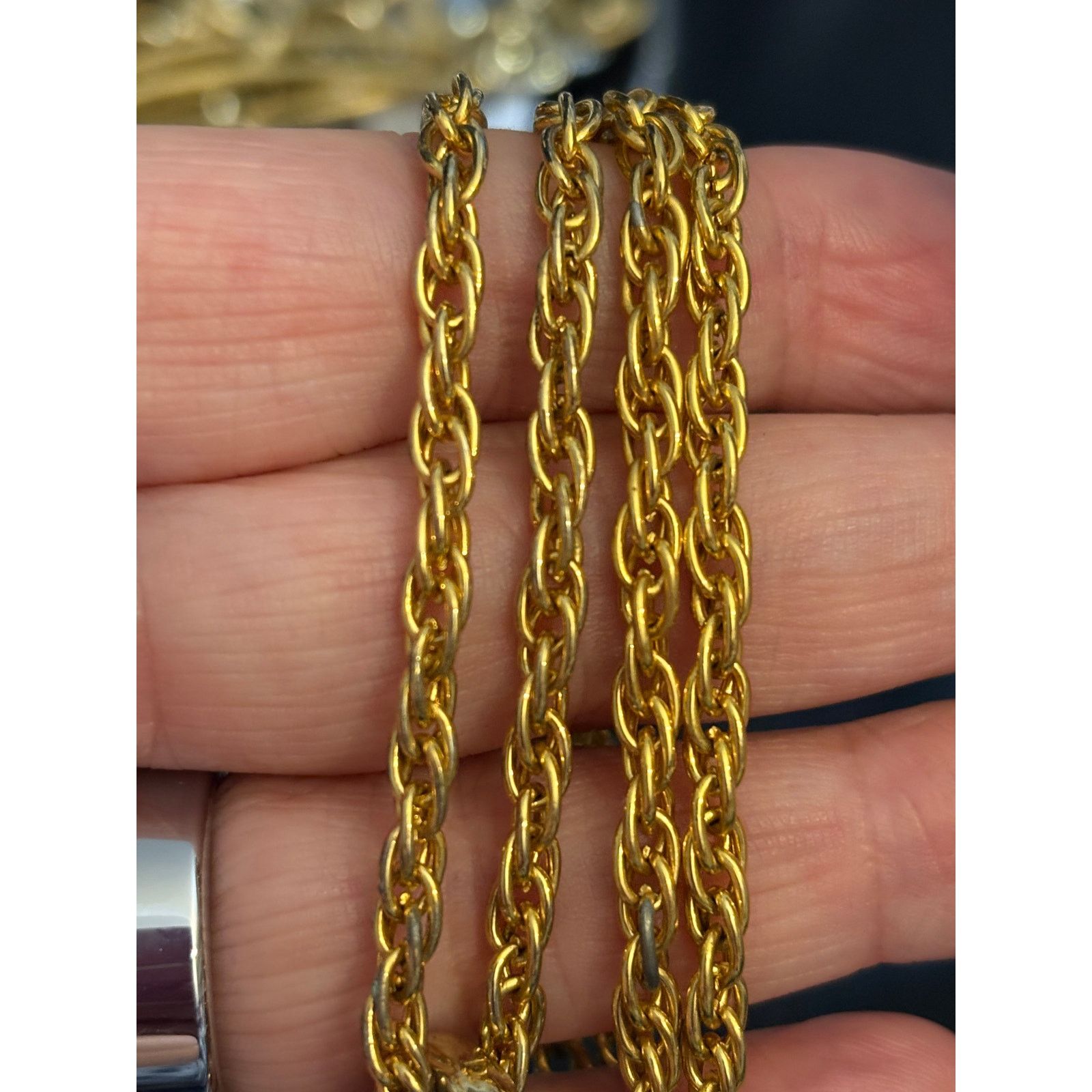 Other Vintage Gold Tone Cross Pendant Necklace 24 Inch Chain Size ONE SIZE - 10 Thumbnail