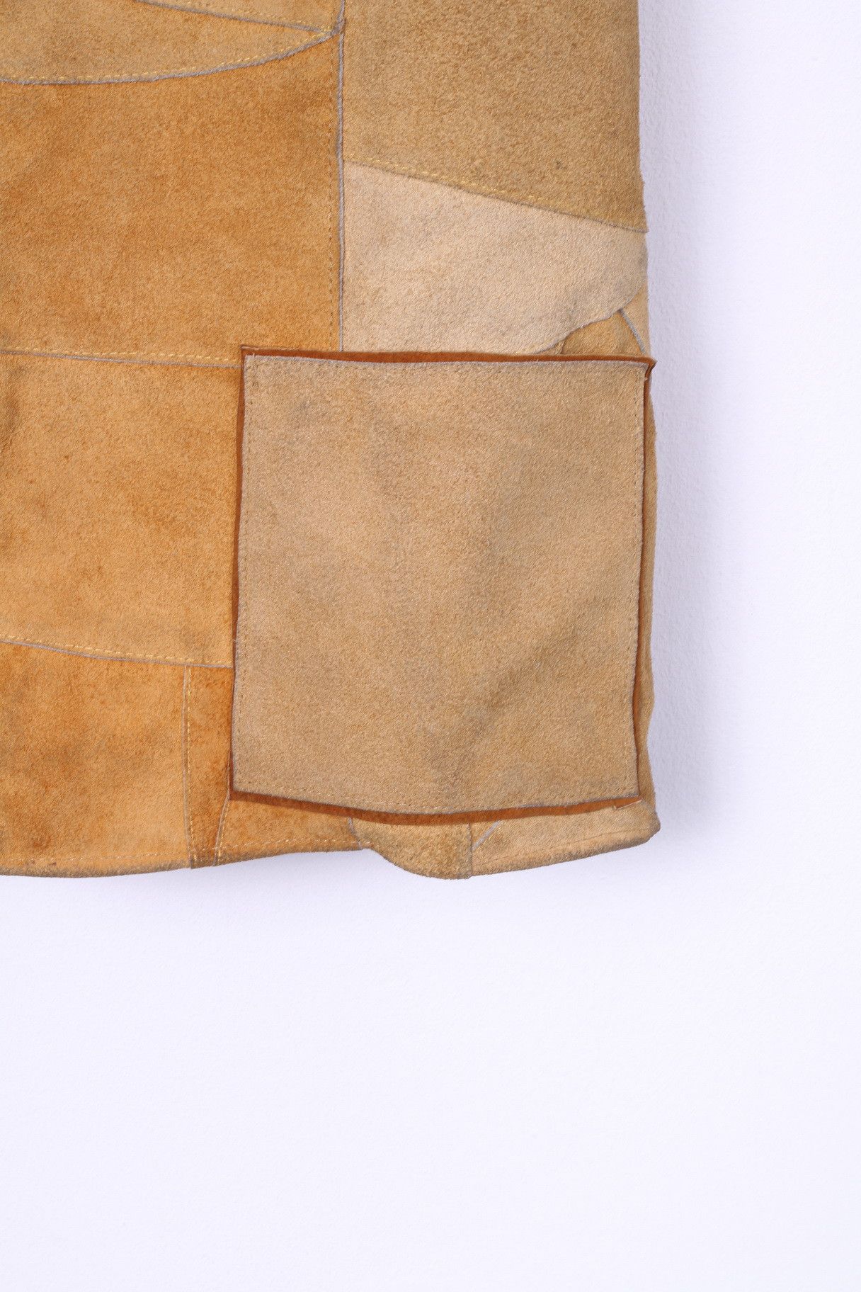 Vintage Vintage Women M Vest Patchwork Leather Suede 1094 Size M / US 6-8 / IT 42-44 - 3 Thumbnail