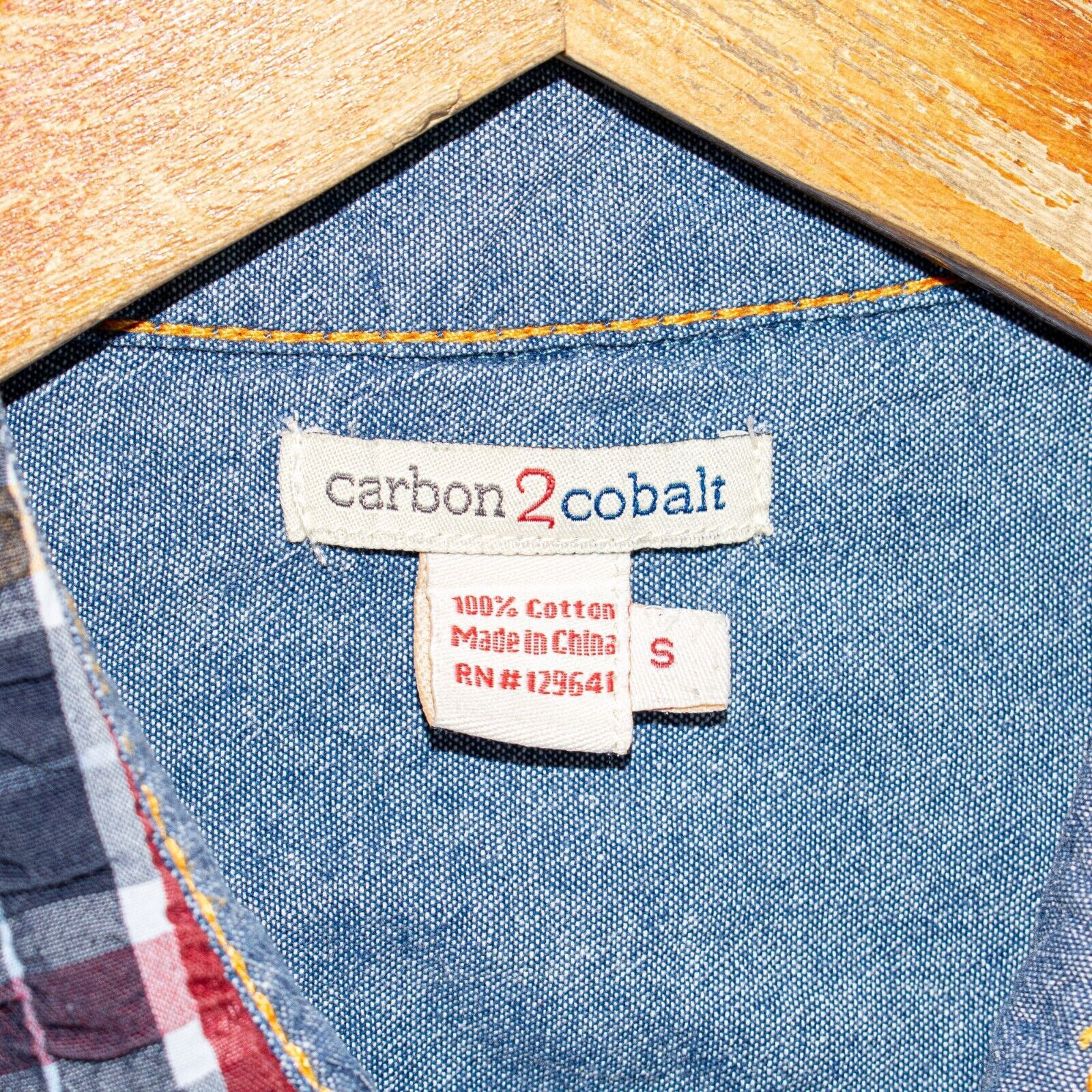 Carbon2Cobalt Carbon 2 cobalt Button up Shirt Crinkled Cotton Blue yellow Size US S / EU 44-46 / 1 - 3 Thumbnail