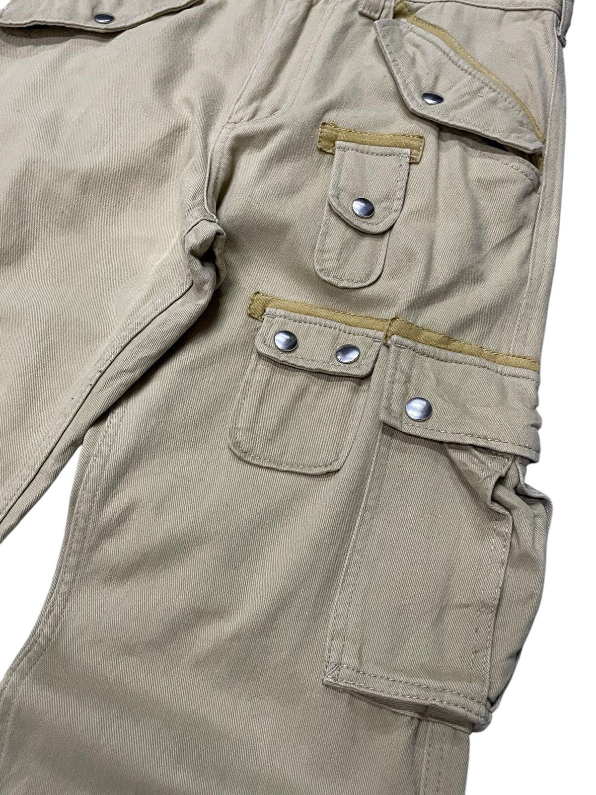 Hysteric Glamour × PPFM × Tete Homme Varosh Japan Multi Pocket Stencil Flare Cargo Pants Size US 30 / EU 46 - 7 Thumbnail