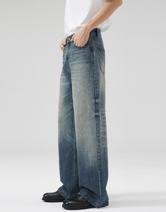 Japanese Brand × Jean American whisker gradient baggy jeans high street Size US 32 / EU 48 - 4 Thumbnail