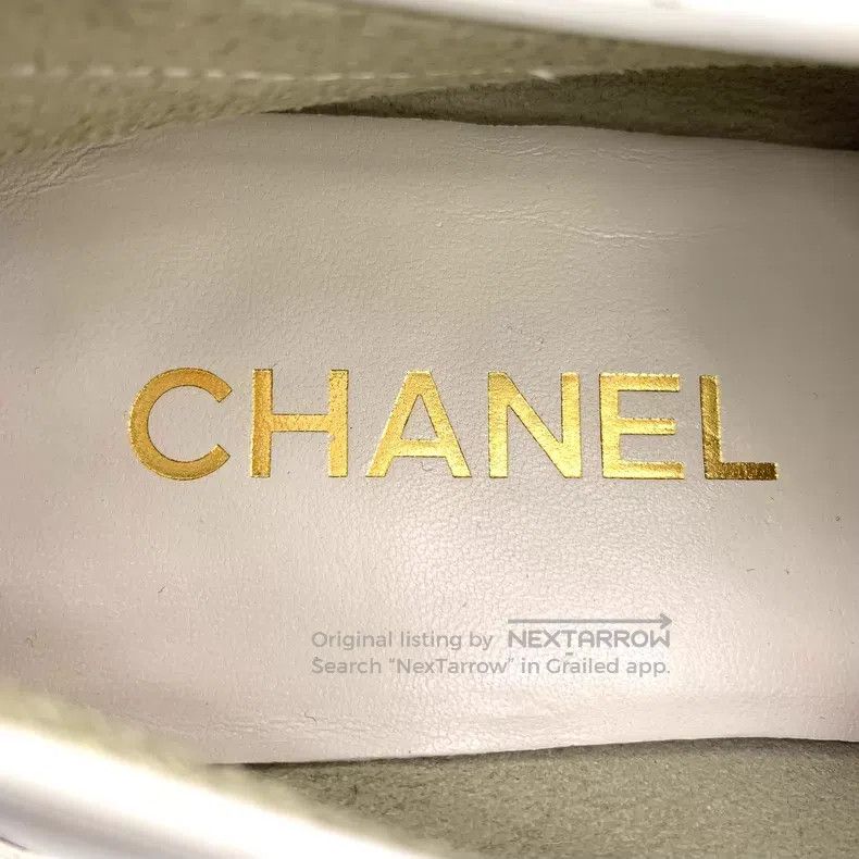 Chanel Chanel White logo thick-soled casual loafers Size US 8 / IT 38 - 7 Thumbnail
