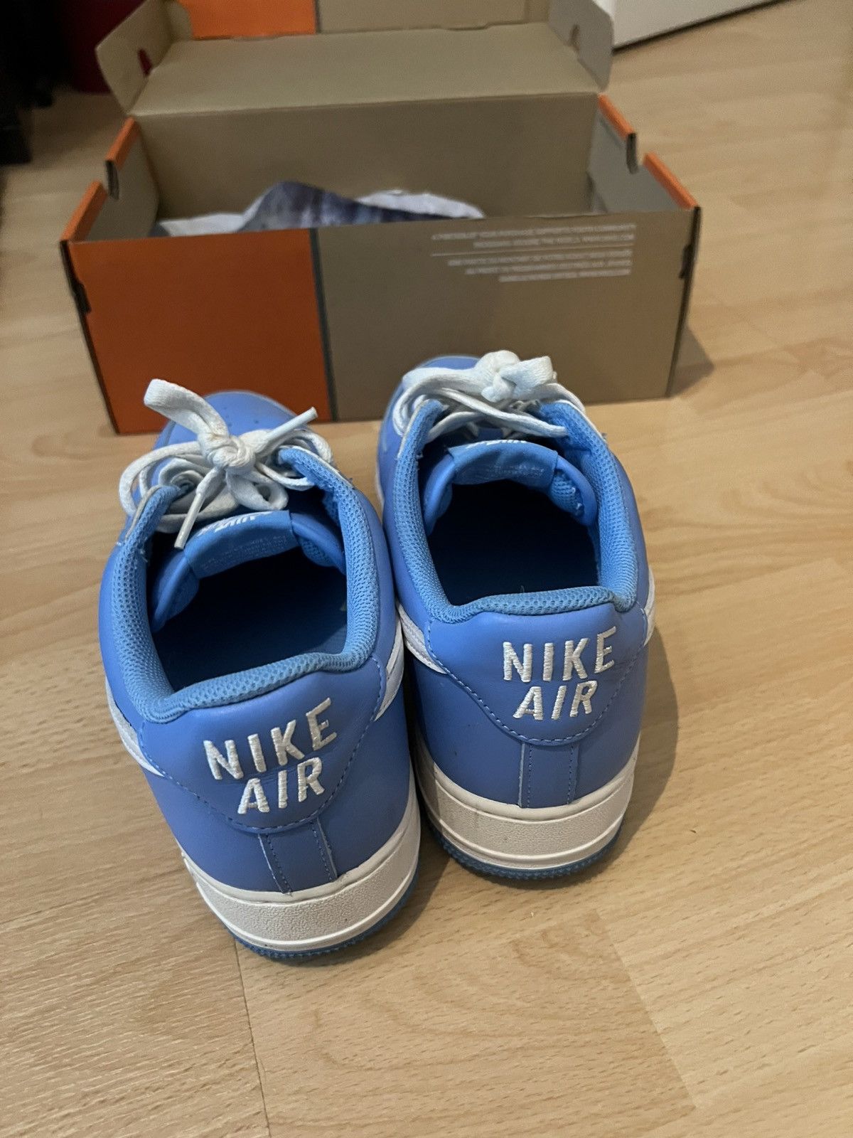 Nike Baby Blue Nike AirForce 1 Size US 10.5 / EU 43-44 - 4 Thumbnail