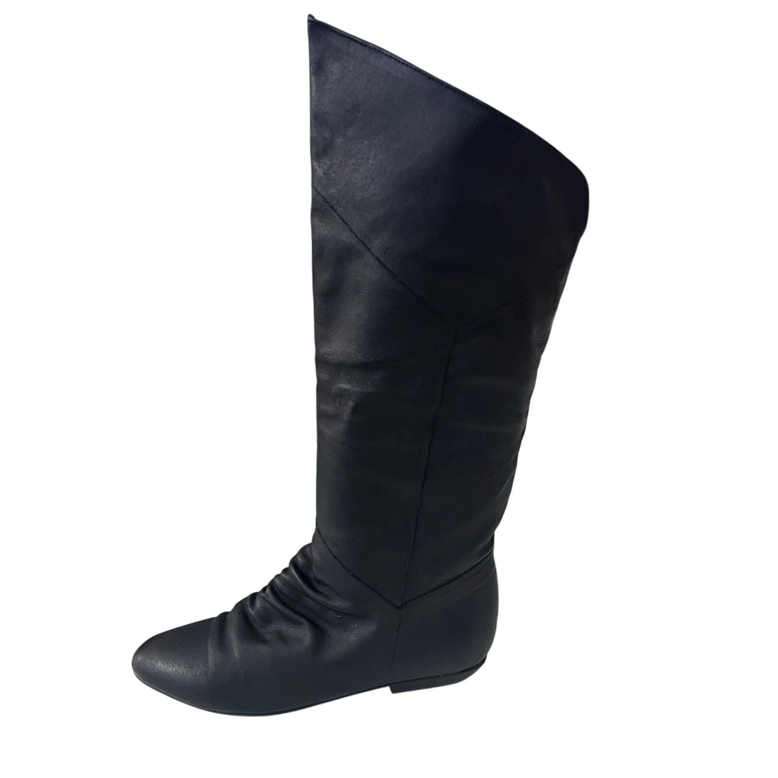 Other Vintage Sandra Miller 7.5 Black Leather Tall Riding Boots Size US 7.5 / IT 37.5 - 1 Thumbnail