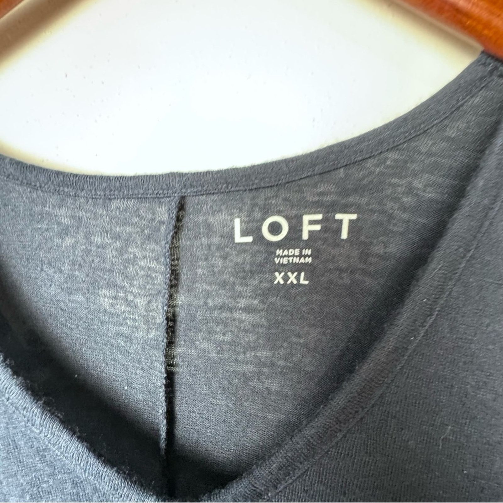 Loft Loft Navy Modal Front Tie Drapey Blouse Women’s Size XXL Size XXL / US 16-18 / IT 52-54 - 2 Thumbnail