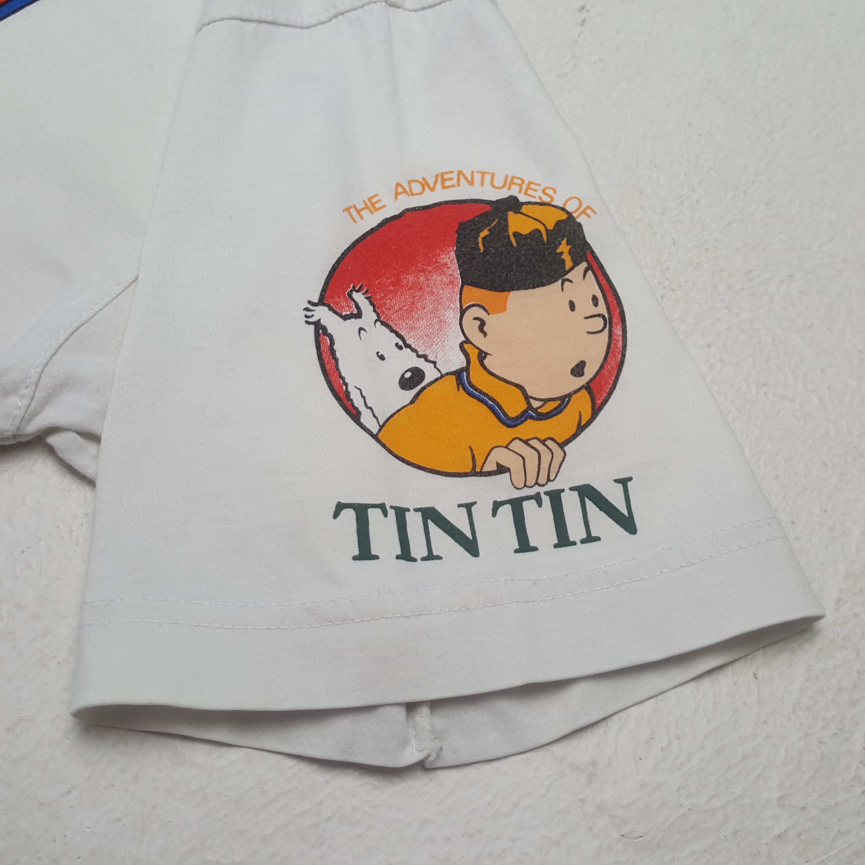 Vintage The Adventure Of Tintin Cartoon Tshirt C299N10 Size US L / EU 52-54 / 3 - 5 Thumbnail