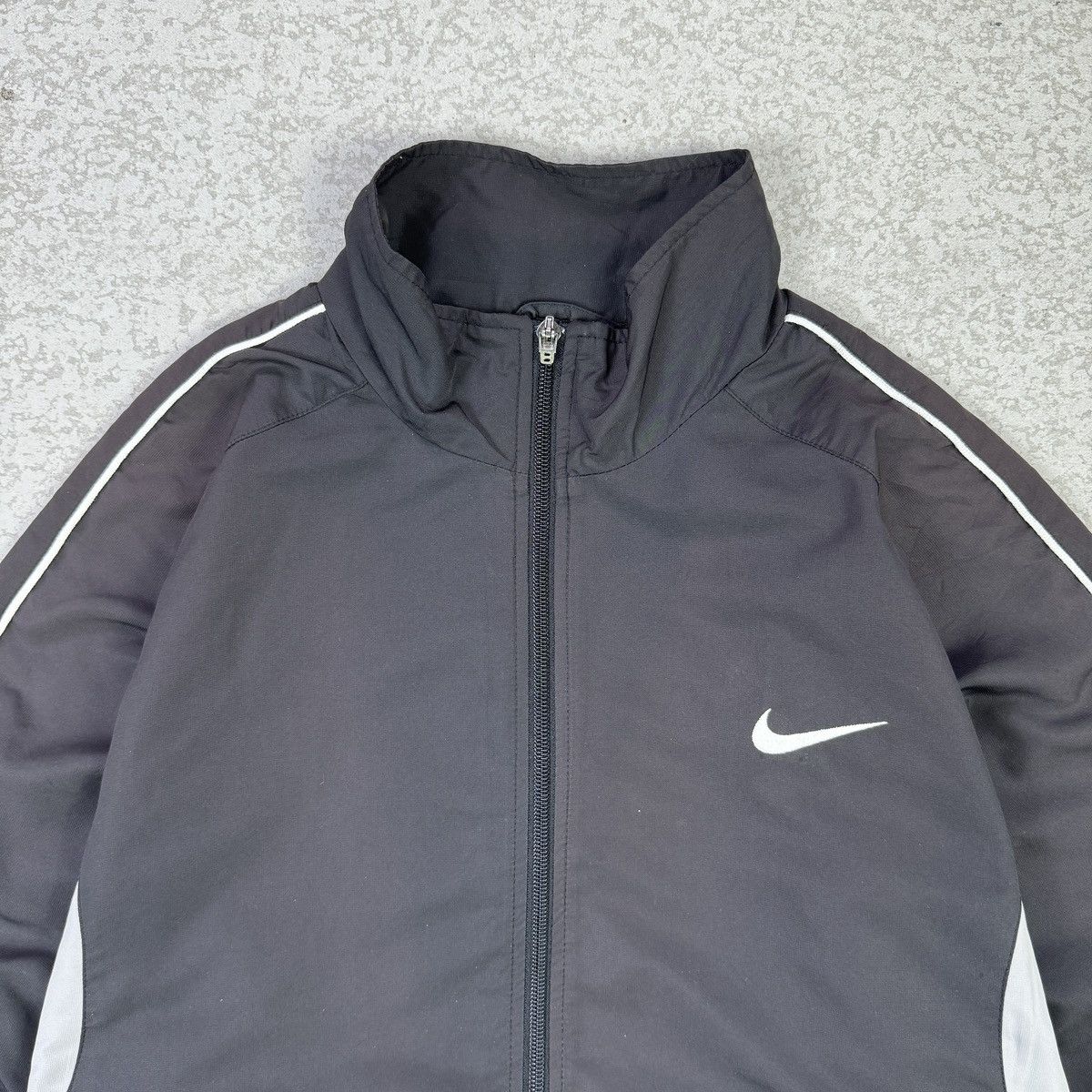 Nike × Vintage 💥Nike Swoosh Vintage Y2K Drill Jacket Size US L / EU 52-54 / 3 - 2 Thumbnail