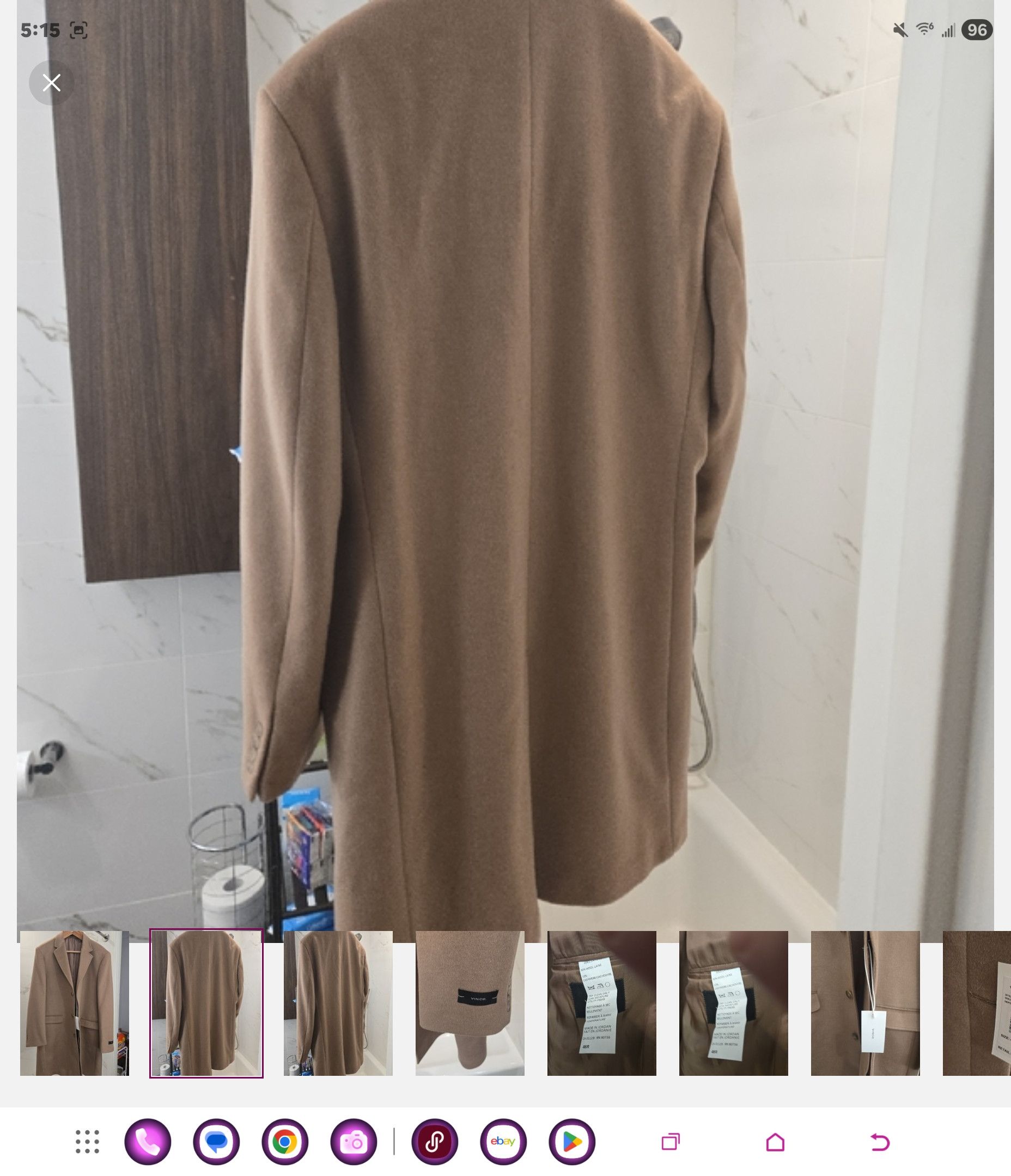 Vince Vince Camel Cashmere and Wool Coat 46R Size US XL / EU 56 / 4 - 2 Thumbnail