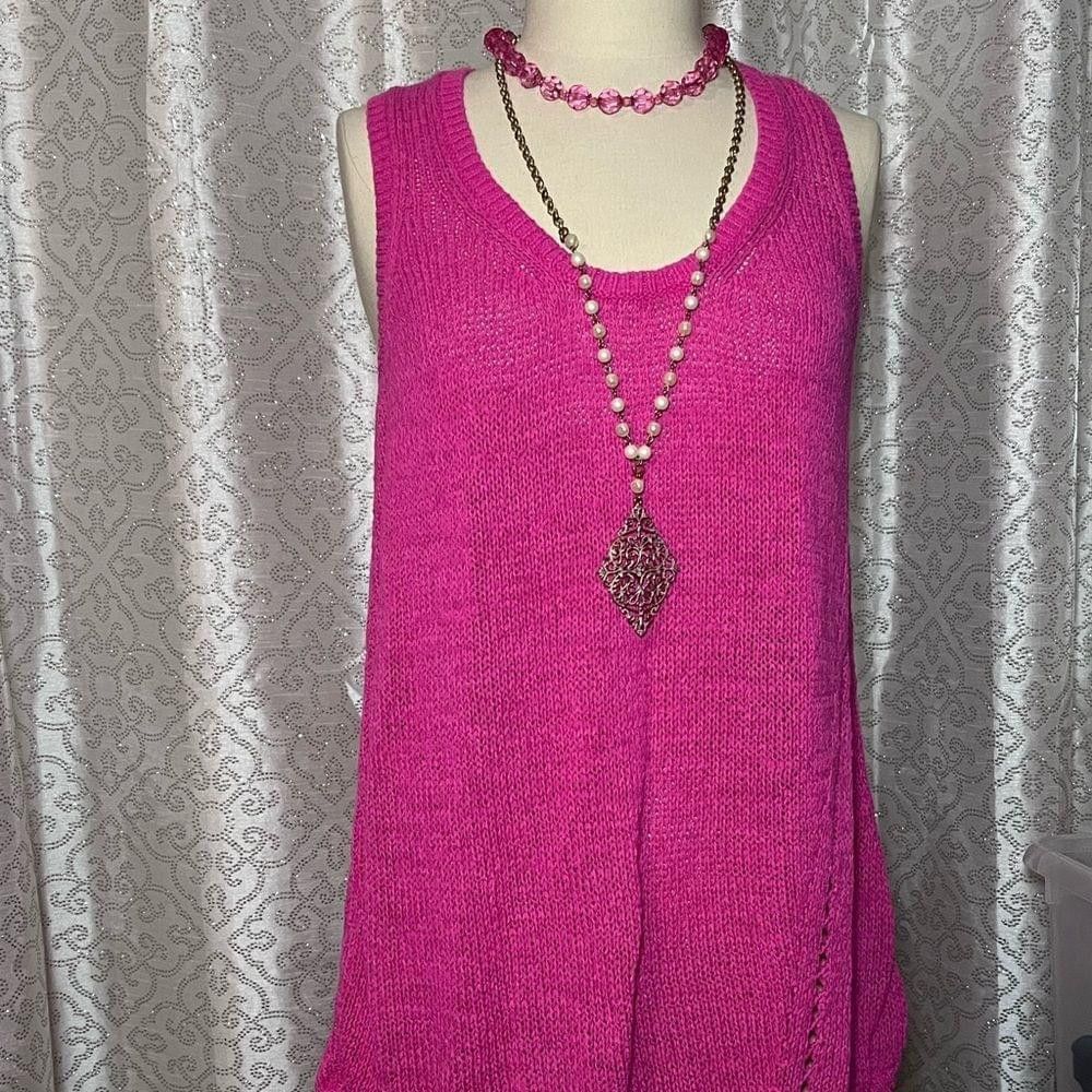 Other JCP Hot pink sleeveless sweater Size L / US 10 / IT 46 - 2 Thumbnail