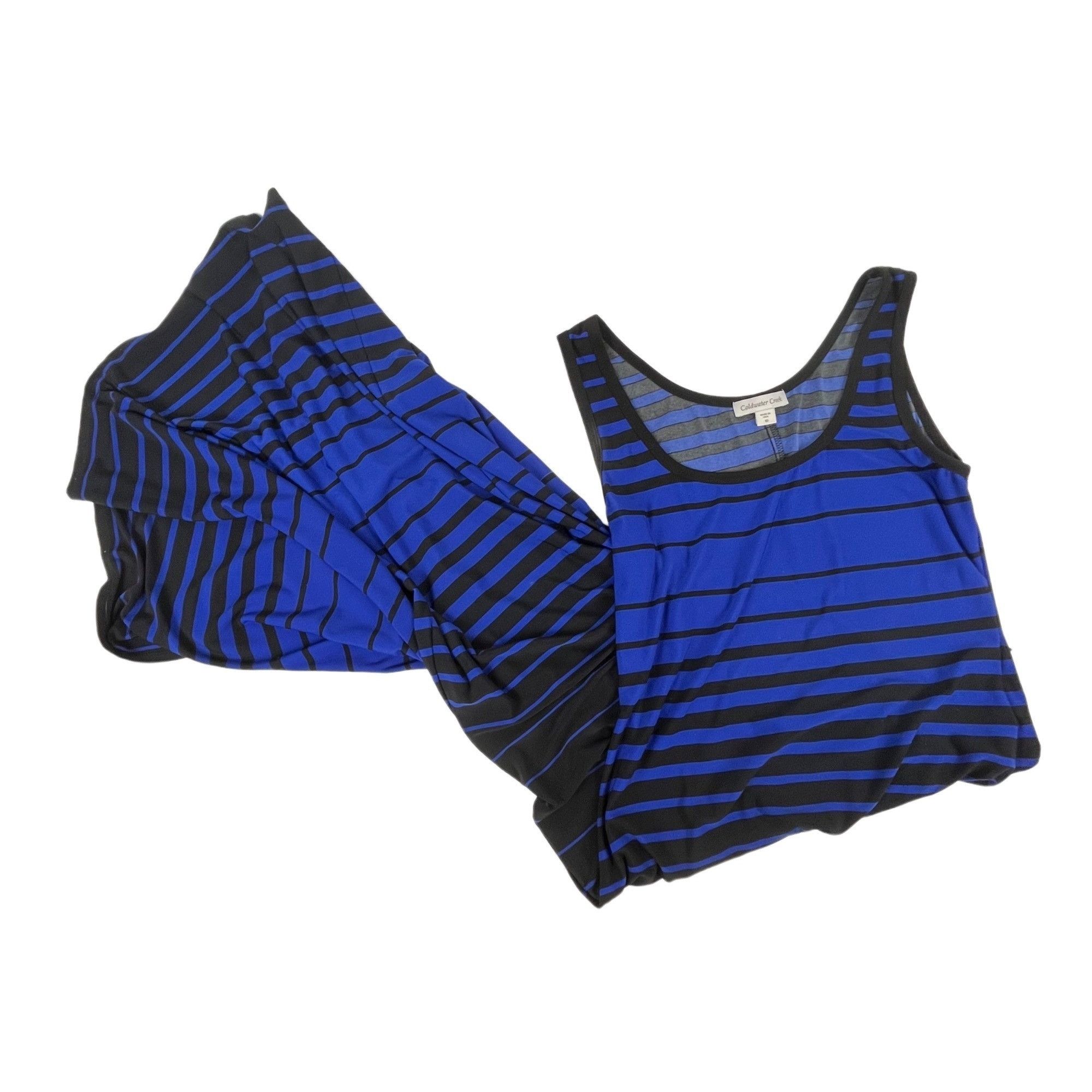 Coldwater Creek Coldwater Creek Women's Maxi Dress Blue Striped Sleeveless S Size L / US 10 / IT 46 - 1 Thumbnail