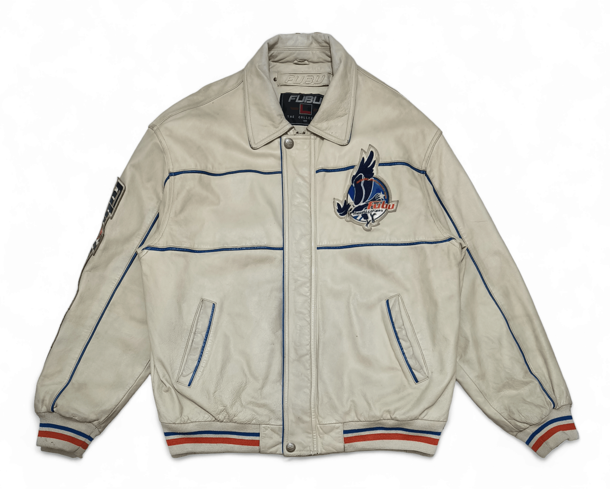 Fubu Vintage 90s Fubu Collection Hiphop Streetwear Leather Jacket Size US XL / EU 56 / 4 - 3 Thumbnail
