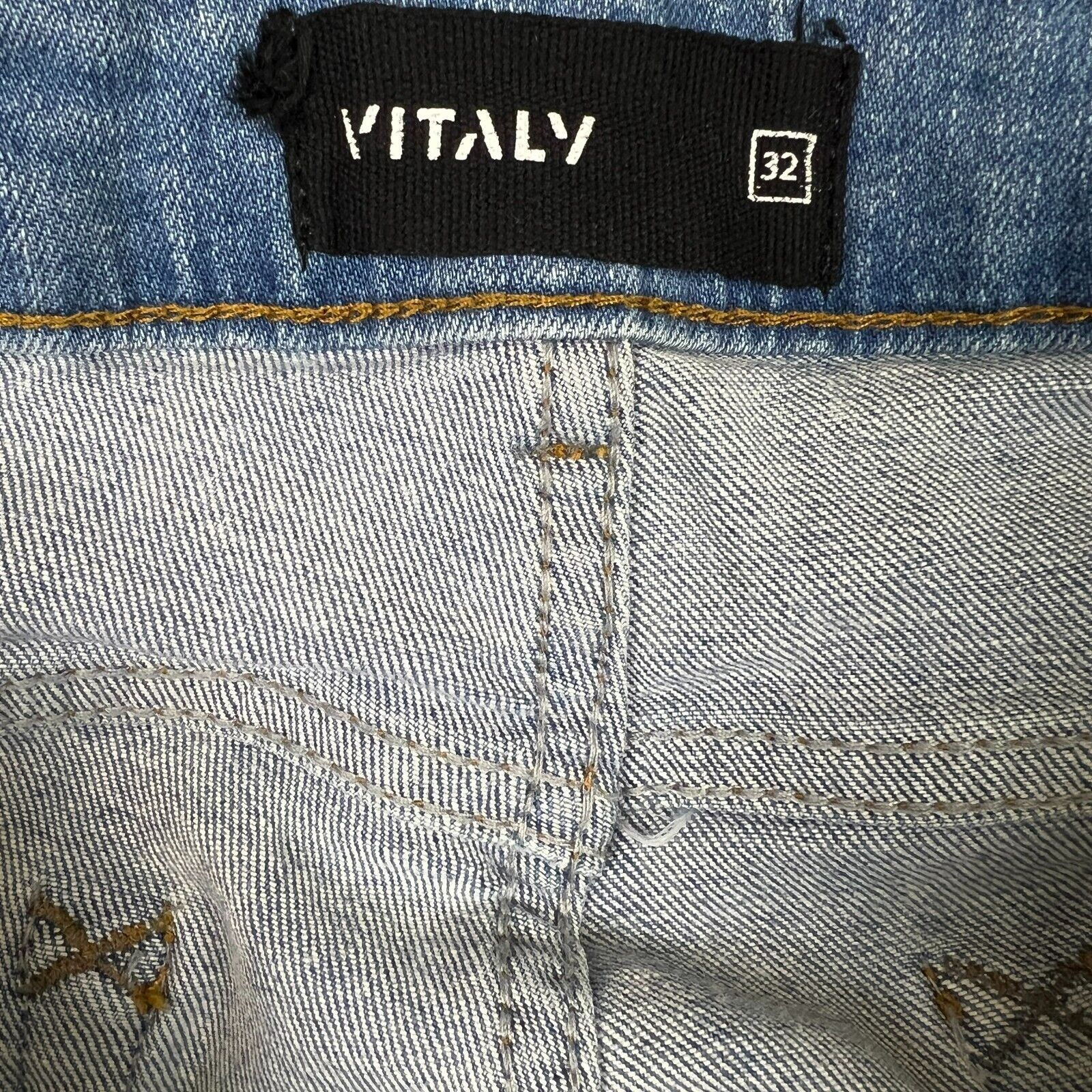 Vitaly Design Vitaly Jeans 32x30 Faded Distressed Slim Taper Denim Pants Size US 32 / EU 48 - 13 Thumbnail