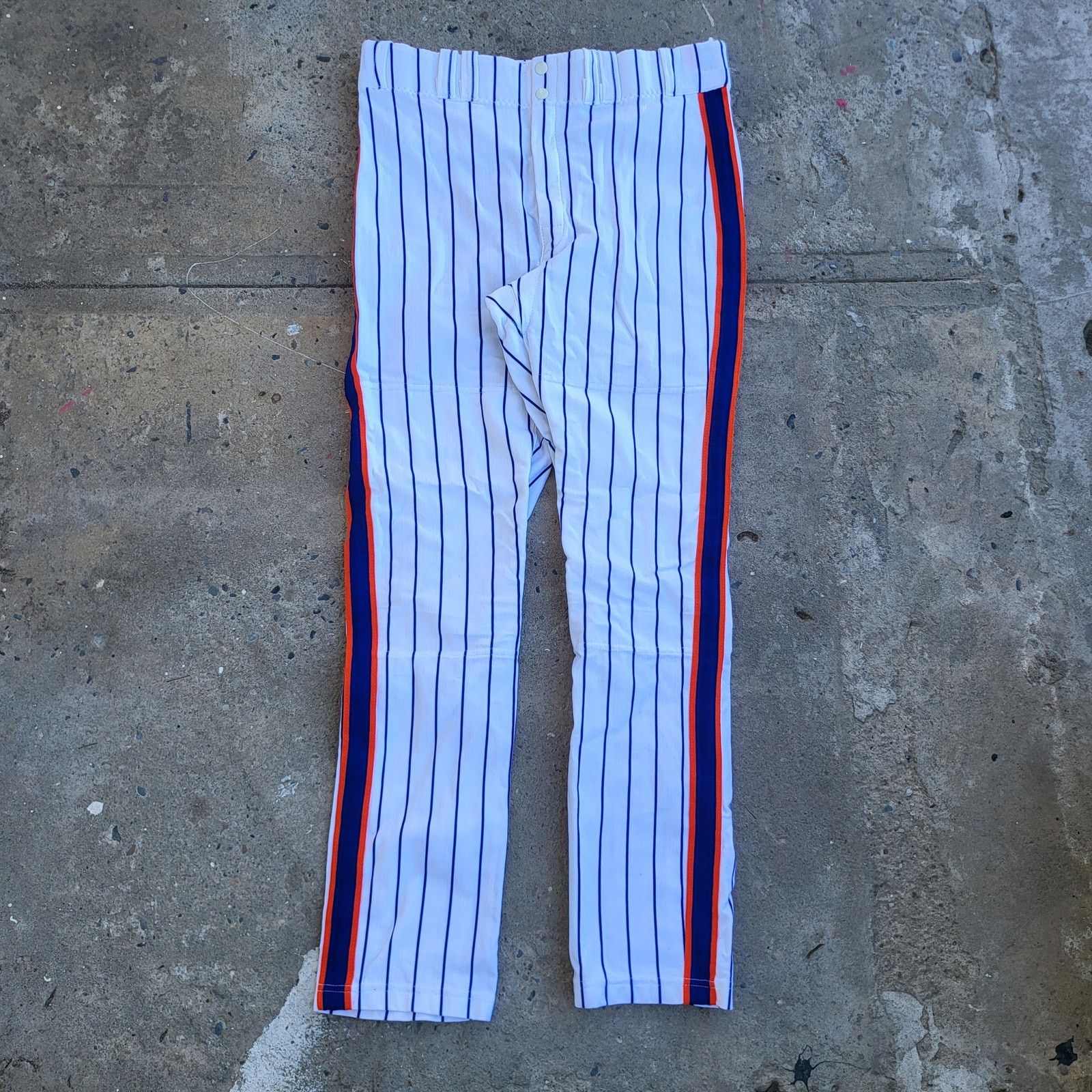 MLB Vintage New York Mets Player Issued Pants XL White Pinstripe Size US 36 / EU 52 - 1 Thumbnail