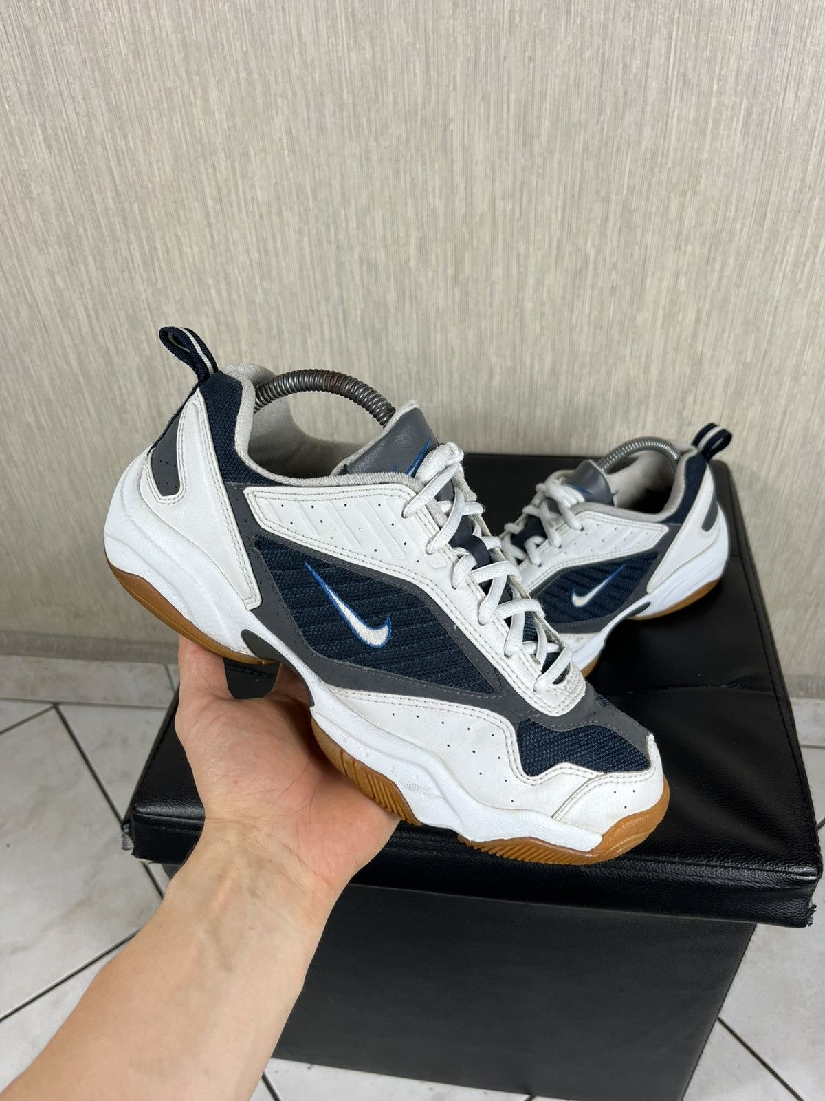 Nike Vintage Nike y2k retro small central swoosh sneakers shoes Size US 8 / EU 41 - 1 Thumbnail