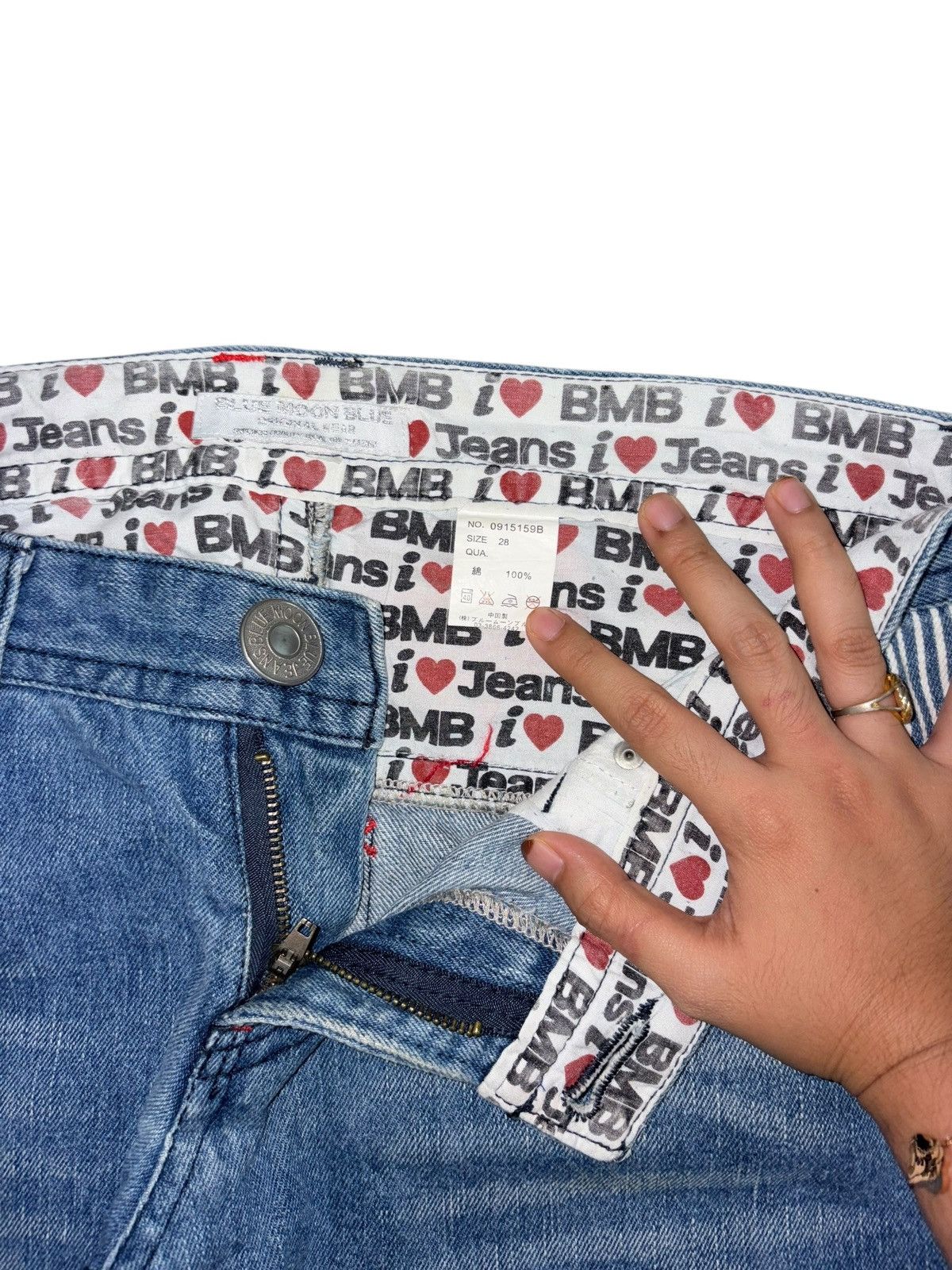 Dsquared2 Vintage Blue Moon Embellished Distressed Loose Jeans Size 32" / US 10 / IT 46 - 5 Thumbnail