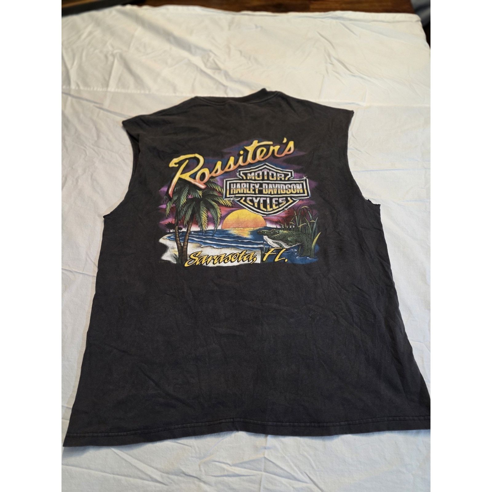 Harley Davidson Harley Davidson Sarasota Florida Sleeveless Men's Size Xl Size US XL / EU 56 / 4 - 5 Thumbnail