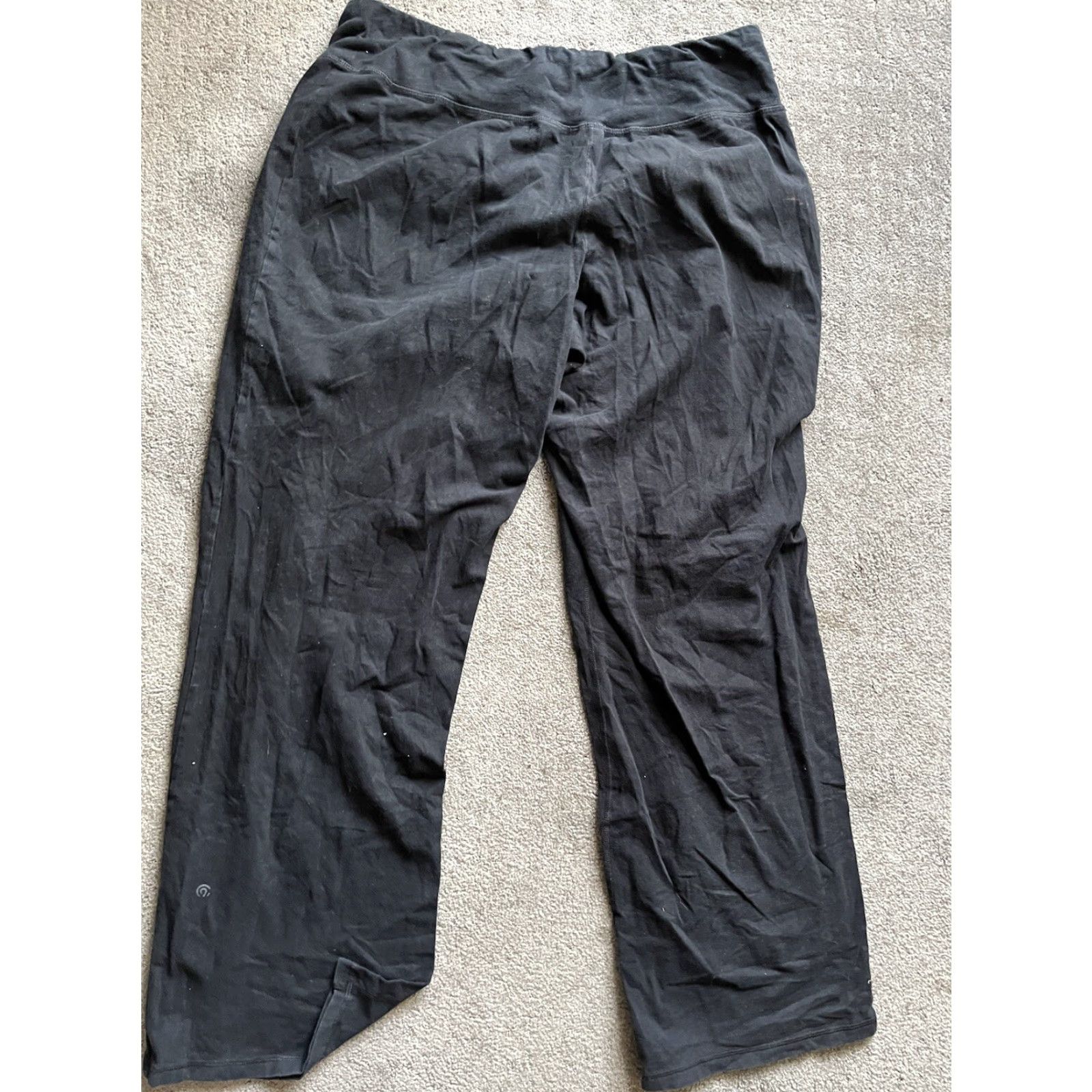 Champion Champion Leggings Women XXL Black Pull On Wide Leg Flared Inseam 28 in Polyester Blend Activewear Regular Size Type: Regular Size 40" / US 18 - 3 Thumbnail