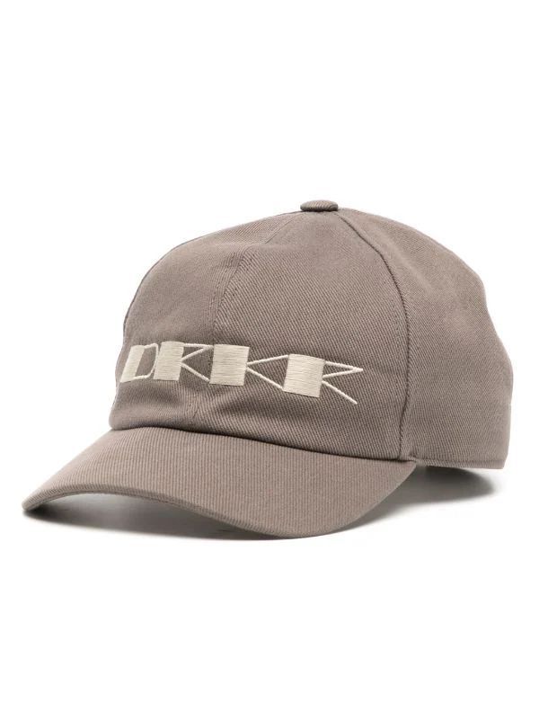 Pre-owned Rick Owens Size S / Logo Embroidered Hat In Brown