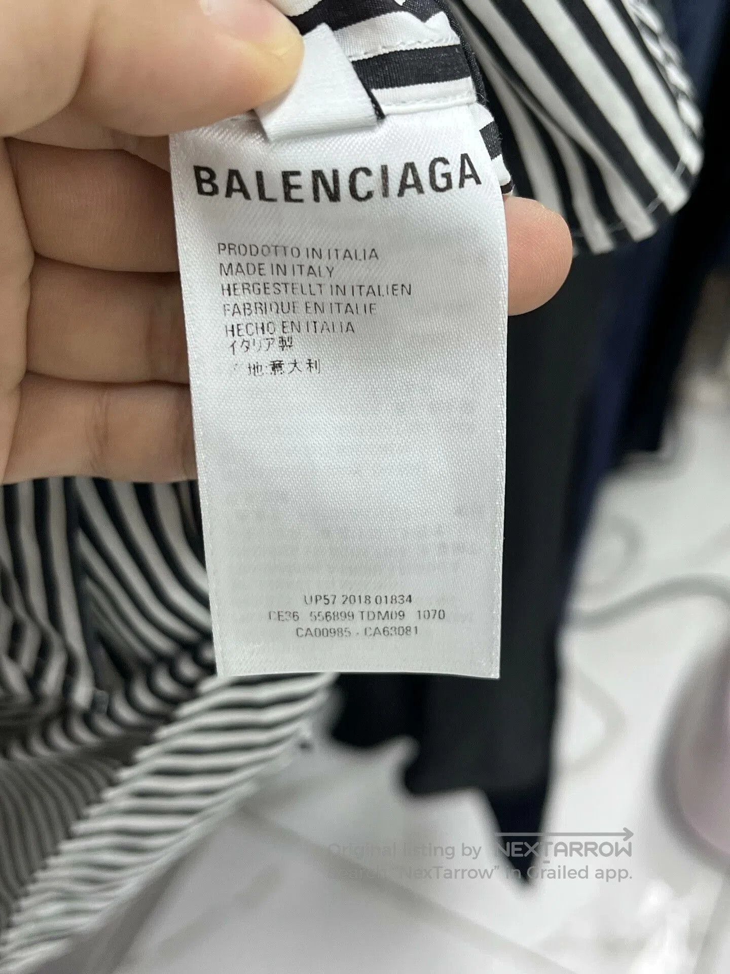 Balenciaga Balenciaga Embroidered Stripe Shirt Coat. Size US XS / EU 42 / 0 - 5 Thumbnail