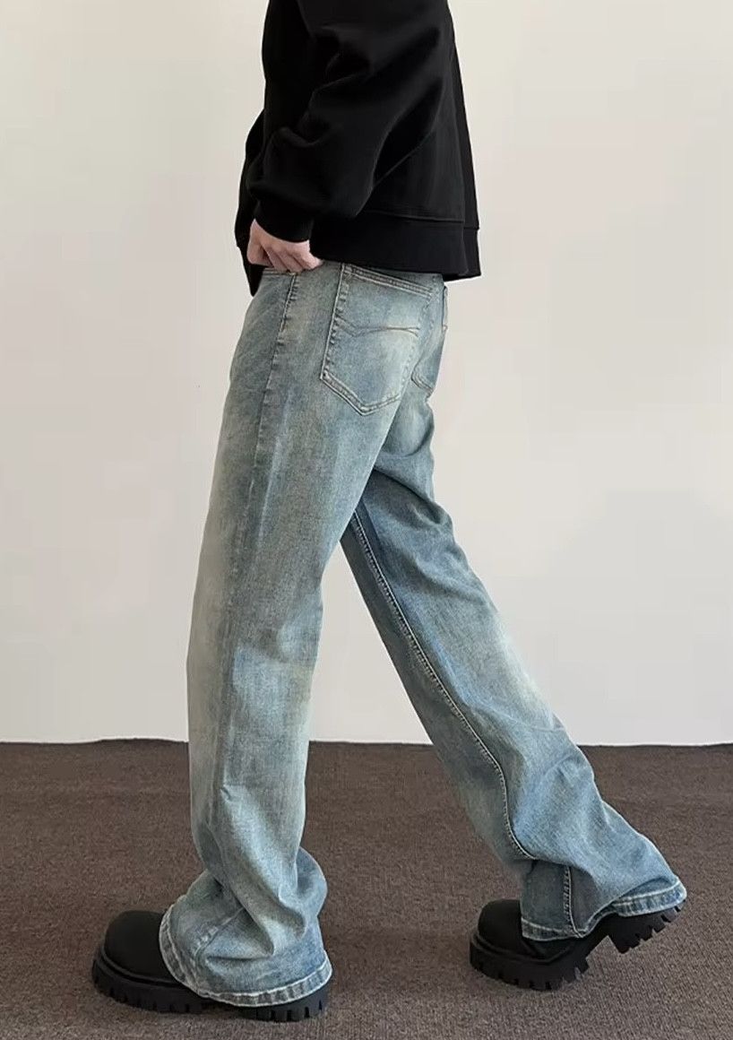 Japanese Brand × Jean Men Blue Loose Flared Jean Size US 35 - 3 Thumbnail