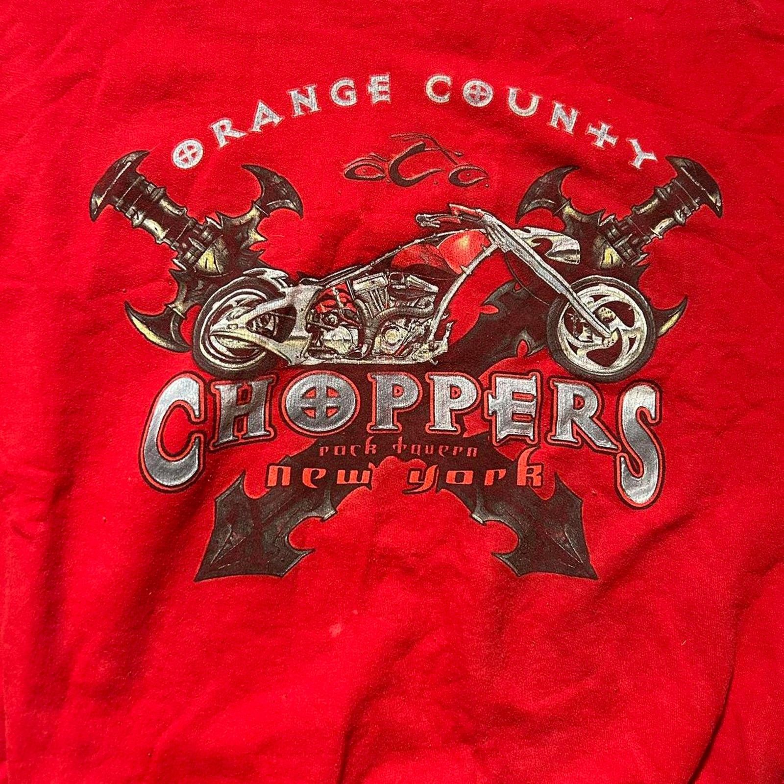West Coast Choppers Y2k red crewneck sweater orange Size US XL / EU 56 / 4 - 3 Thumbnail