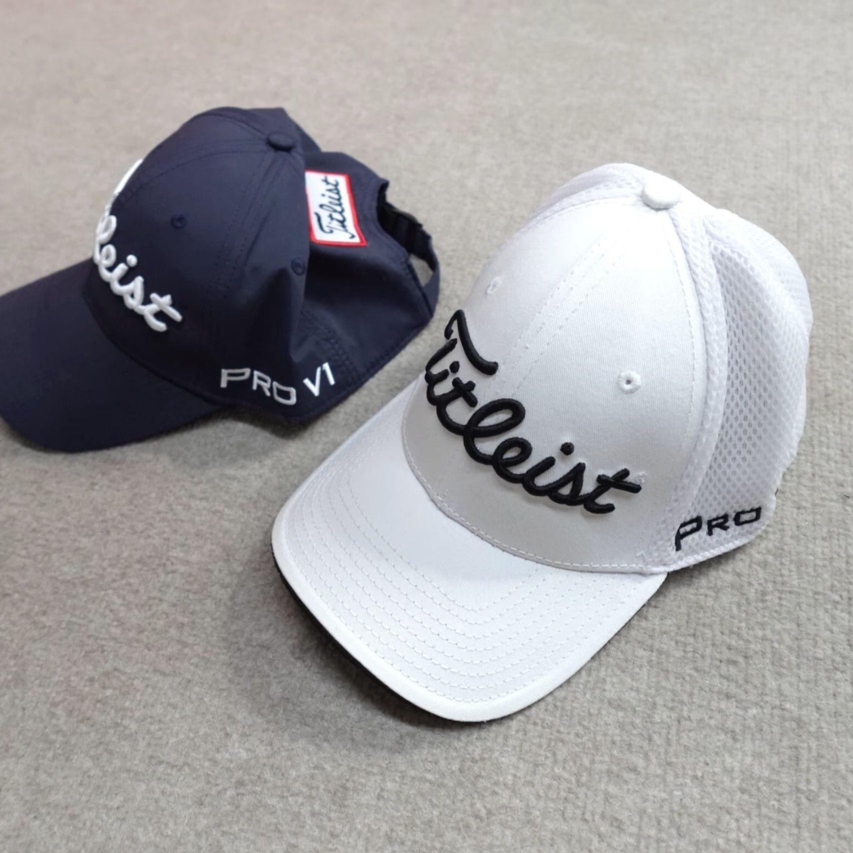 Titleist Titleist Hat Blue White Embroidered Strapback Footjoy Pro V1 Tour Performance Size ONE SIZE - 4 Thumbnail