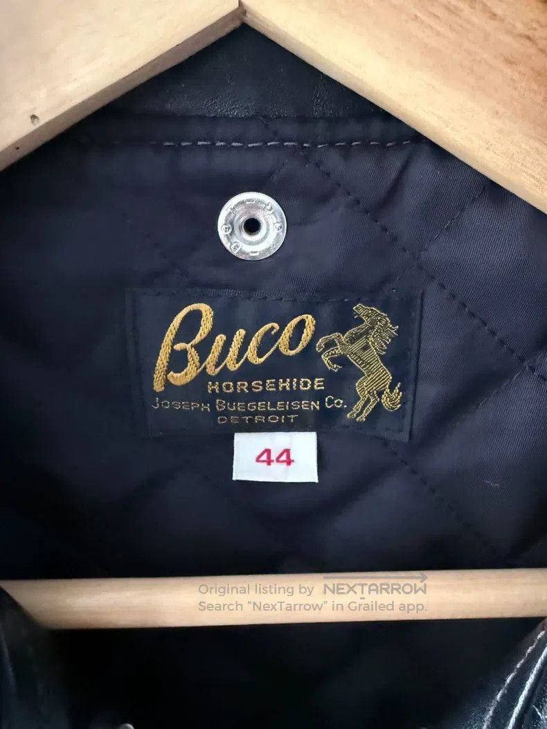 Buco Buco J-24, black tea-core horseskin leather coat Size US L / EU 52-54 / 3 - 3 Thumbnail