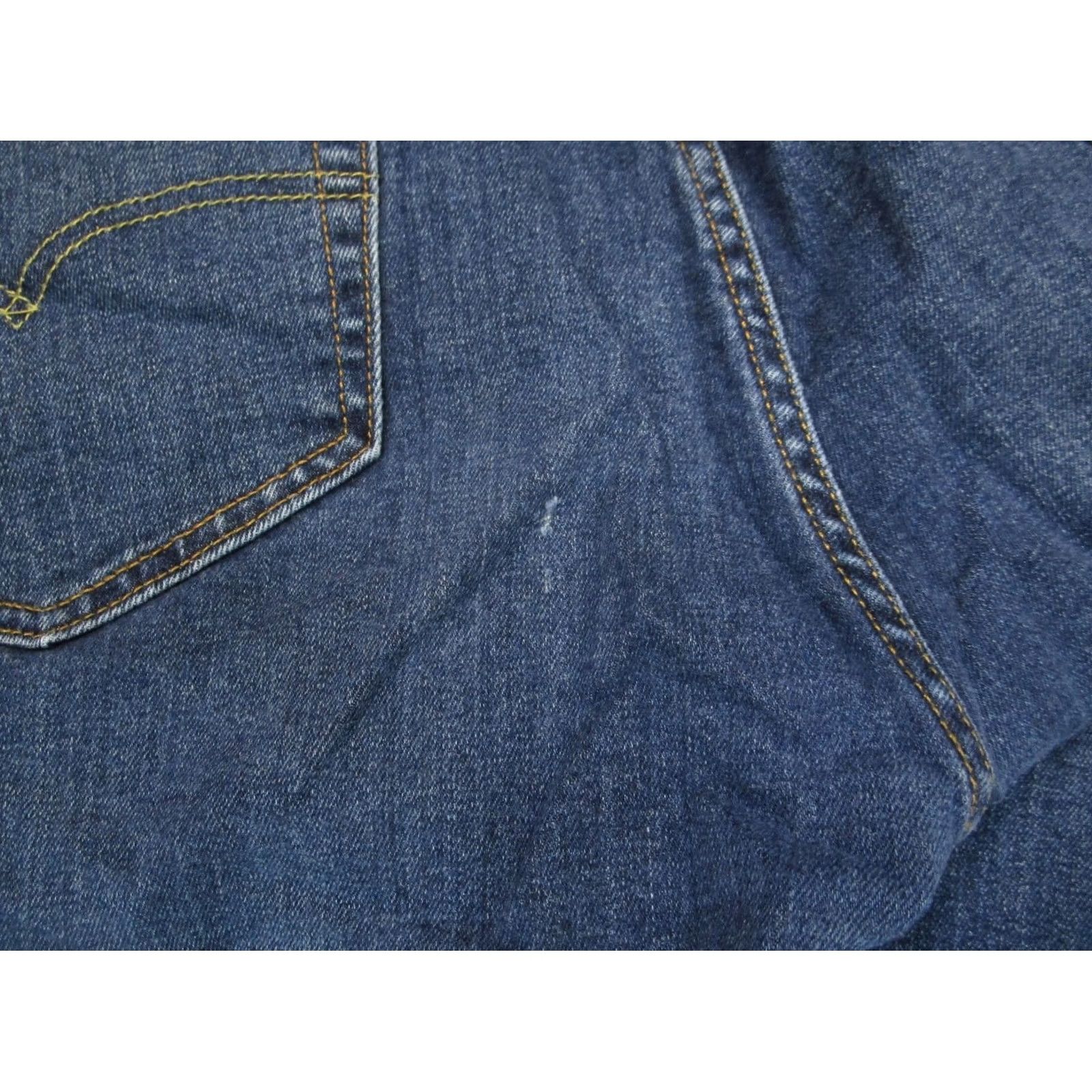 Levi's Levi's 501 Jeans Men 44x32 Blue Button Fly Original Fit Pants Dark Wash Distressed Logo 5-Pocket Denim Regular Fit Leather? Size US 44 / EU 60 - 6 Thumbnail