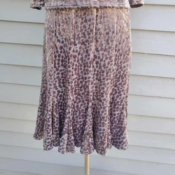 Joseph Ribkoff Vintage 90s y2k Joseph Ribkoff Gray Animal Print Velvet Stre Size 28" / US 6 / IT 42 - 4 Thumbnail