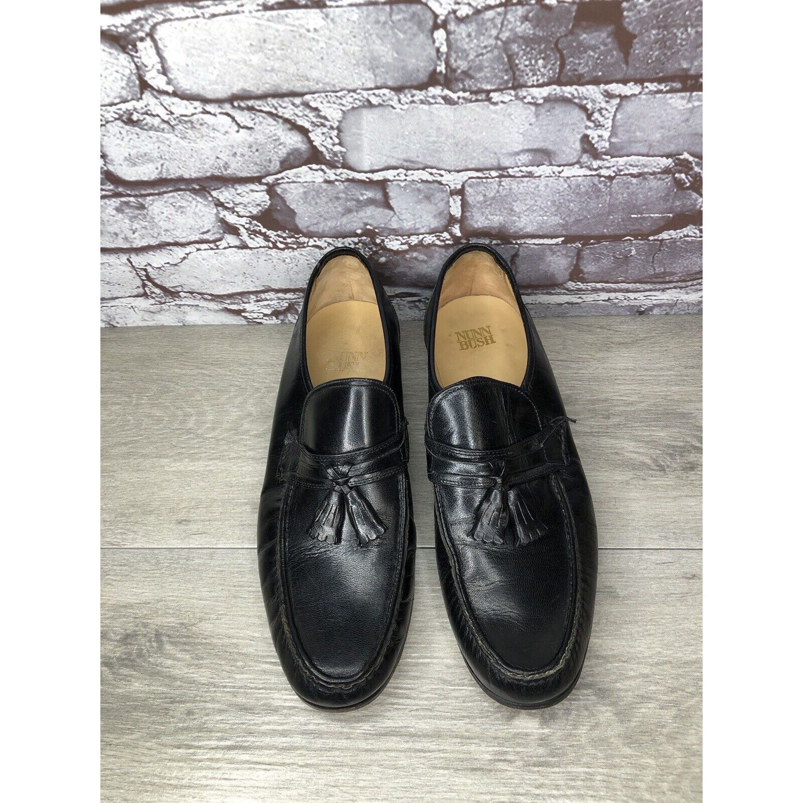 Nunn Bush Nunn Bush Black Leather Slip On Tassel Loafers Dress Shoes M Size US 10 / EU 43 - 2 Thumbnail
