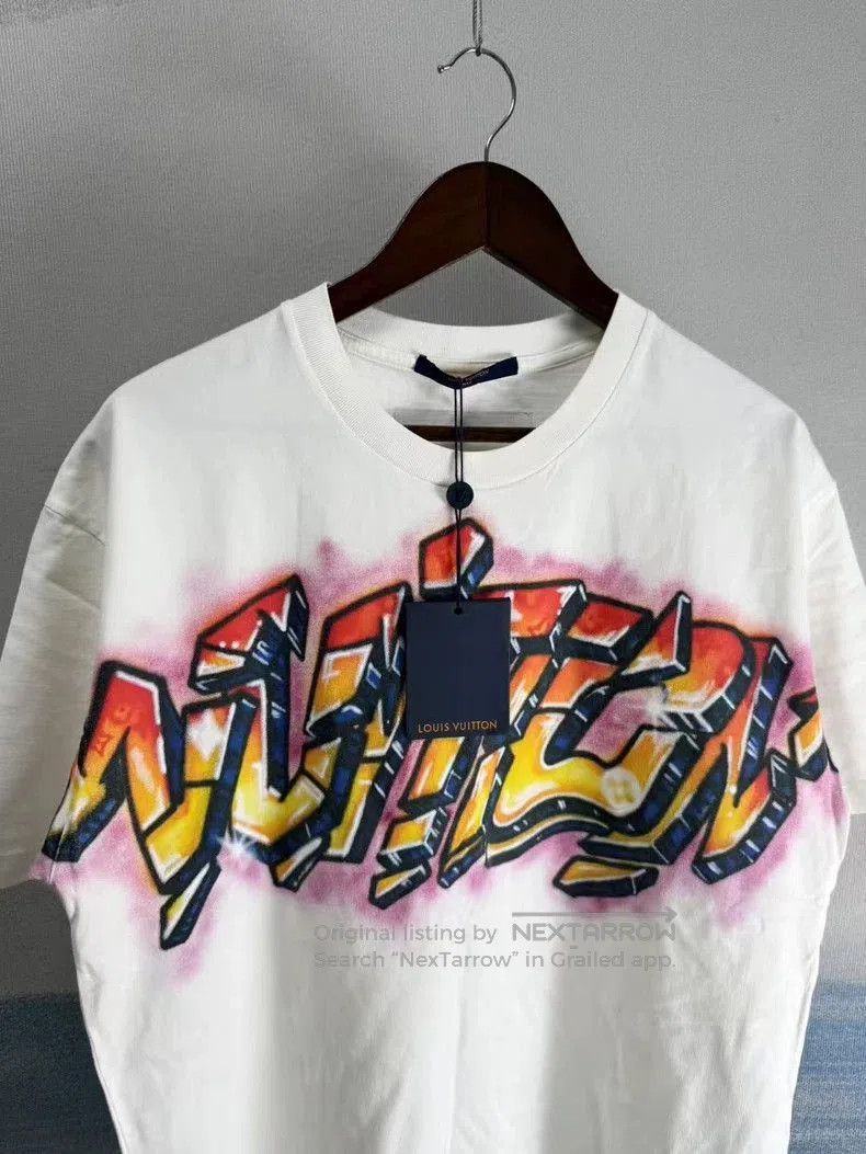 Louis Vuitton Louis Vuitton White Graffiti Short Sleeve Shirt. Size US L / EU 52-54 / 3 - 2 Thumbnail
