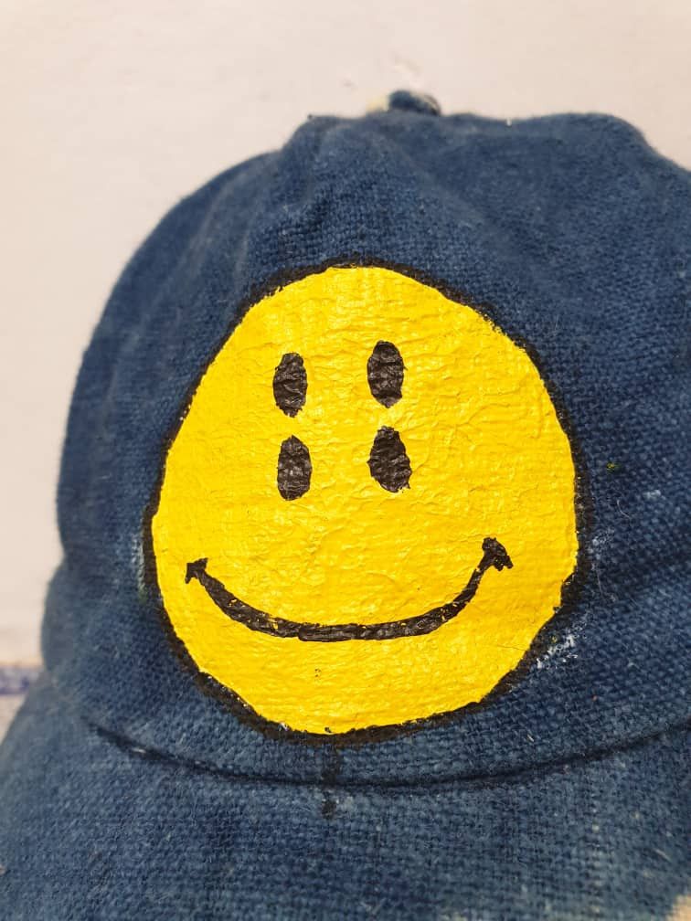 Japanese Brand Inspired Japanese Custom made smiley cap Size ONE SIZE - 3 Thumbnail