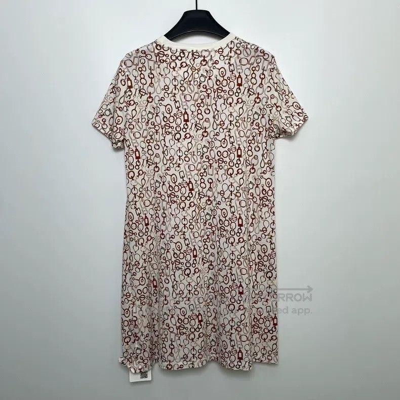 Hermes Hermes Chain Printed Long Sleeve Short Dress Size XS / US 0-2 / IT 36-38 - 4 Thumbnail