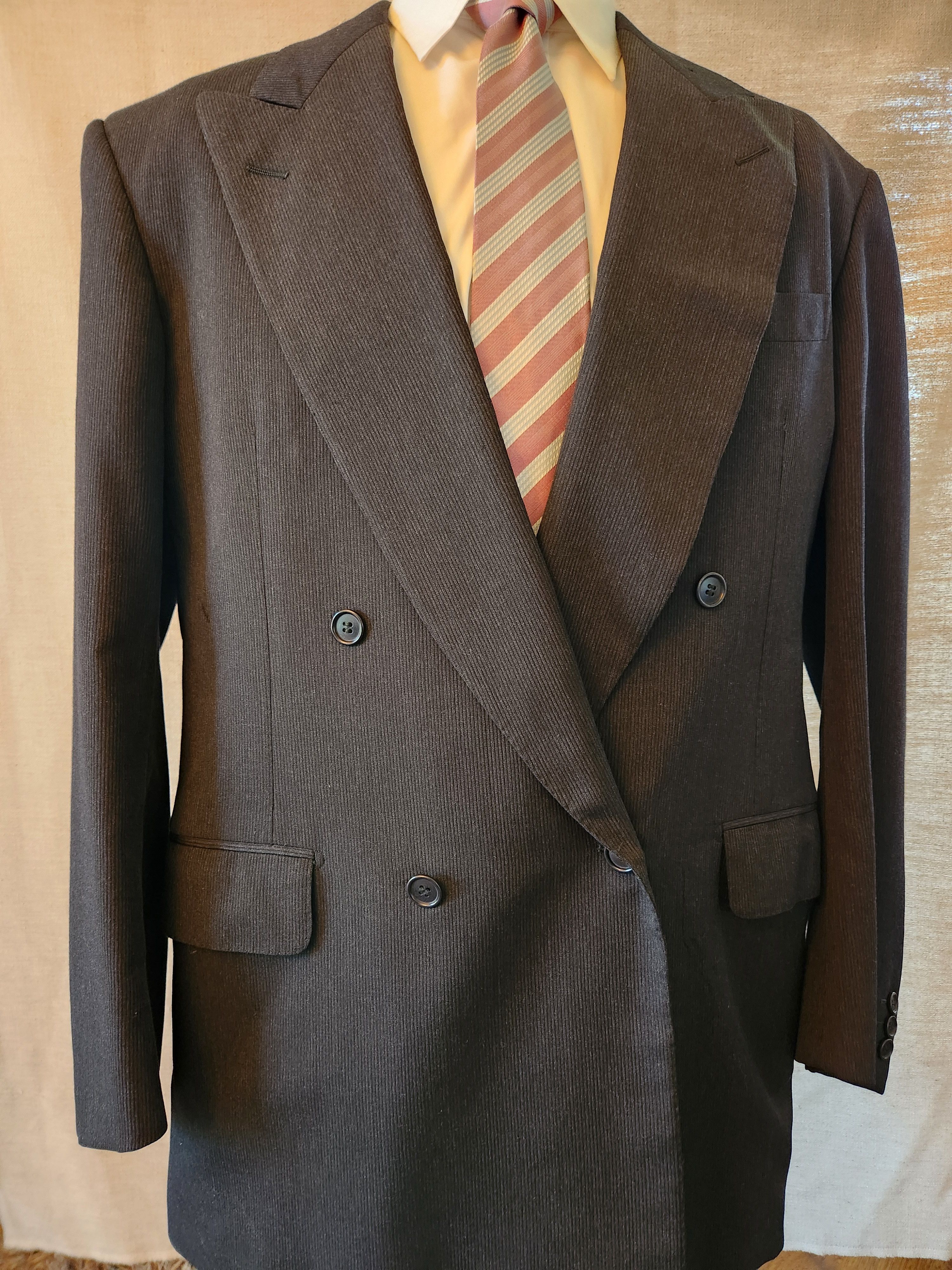 Salvatore Ferragamo 100% Wool Pin Stripped Double Breasted Blazer Size 42R - 1 Thumbnail