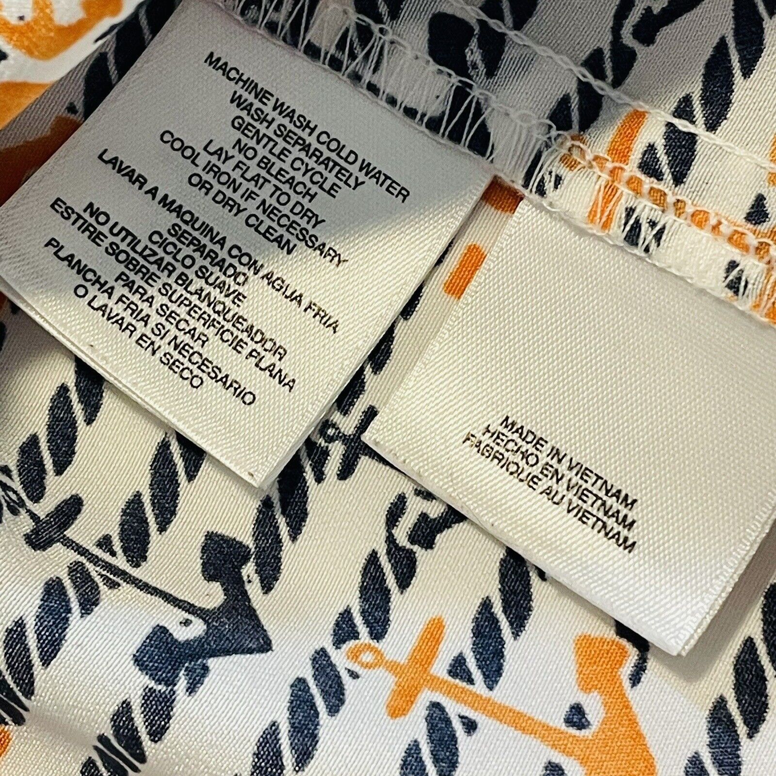 Nine West Nine West Womens 4 Blouse Tank Navy White Orange Anchors Lig Size S / US 4 / IT 40 - 6 Thumbnail