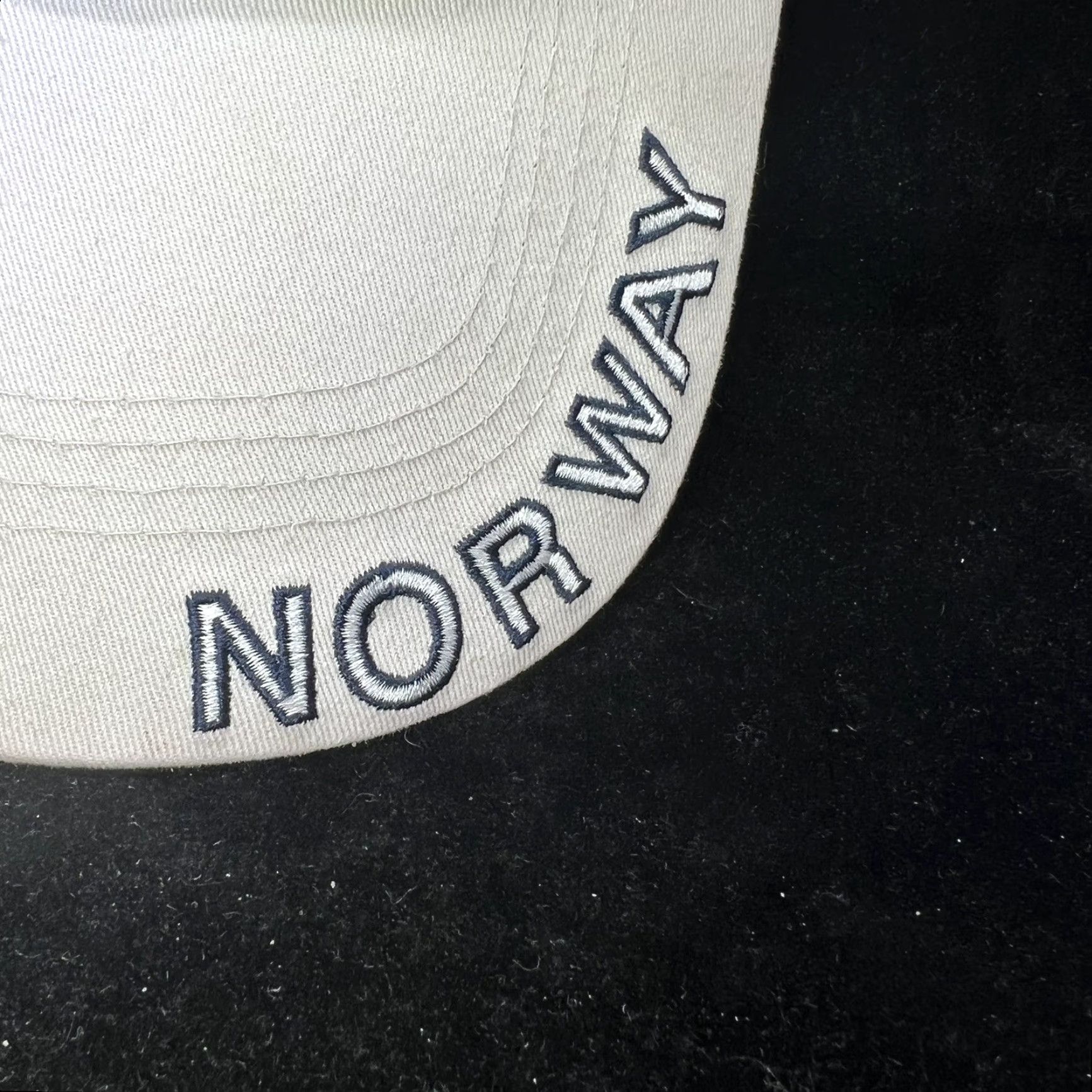 Vintage NORWAY MOOSE NORGE Embroidered Hat, Tan Blue Adjustable, CLEAN - Men Baseball Cap, Beige/Cotton, One Size Size ONE SIZE - 6 Thumbnail
