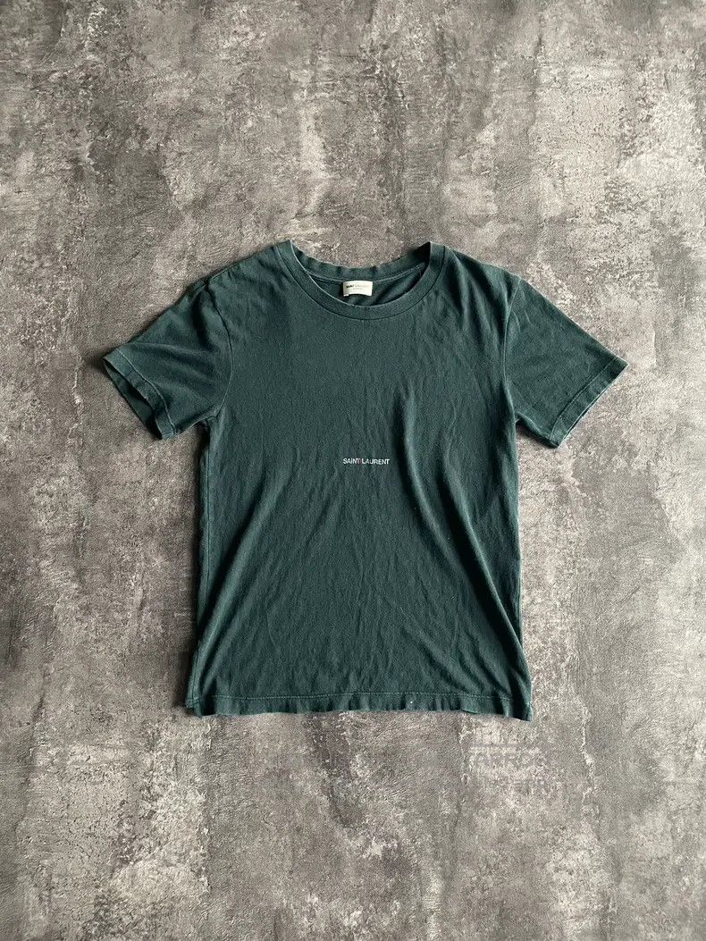 Saint Laurent Paris Saint Laurent Paris Washed Distressed Light Grey T-Shirt Size US XS / EU 42 / 0 - 1 Thumbnail