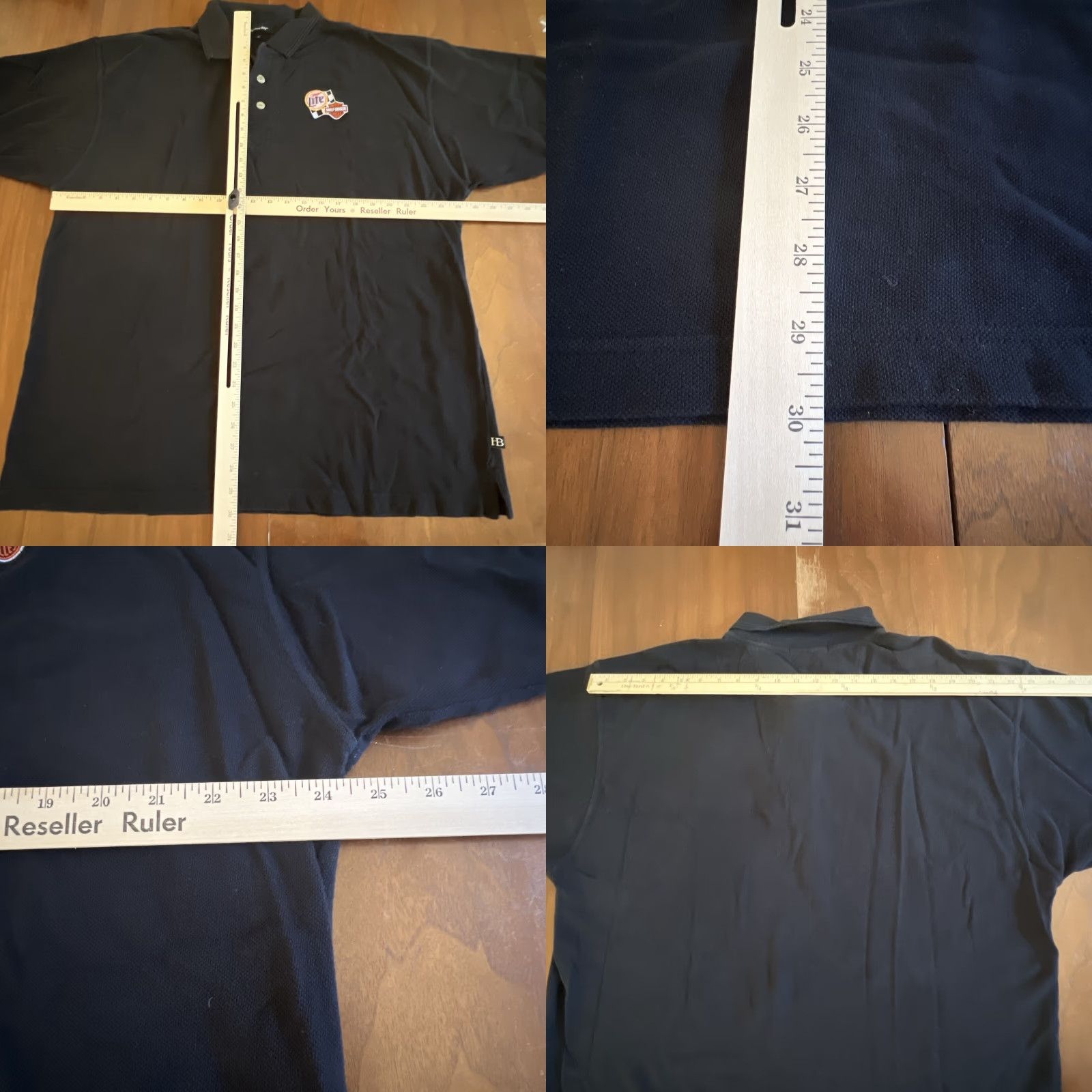 Harley Davidson VINTAGE Harley-Davidson Miller Lite Beer Polo Men’s XL Black Short Sleeve Logo Size US XL / EU 56 / 4 - 8 Thumbnail