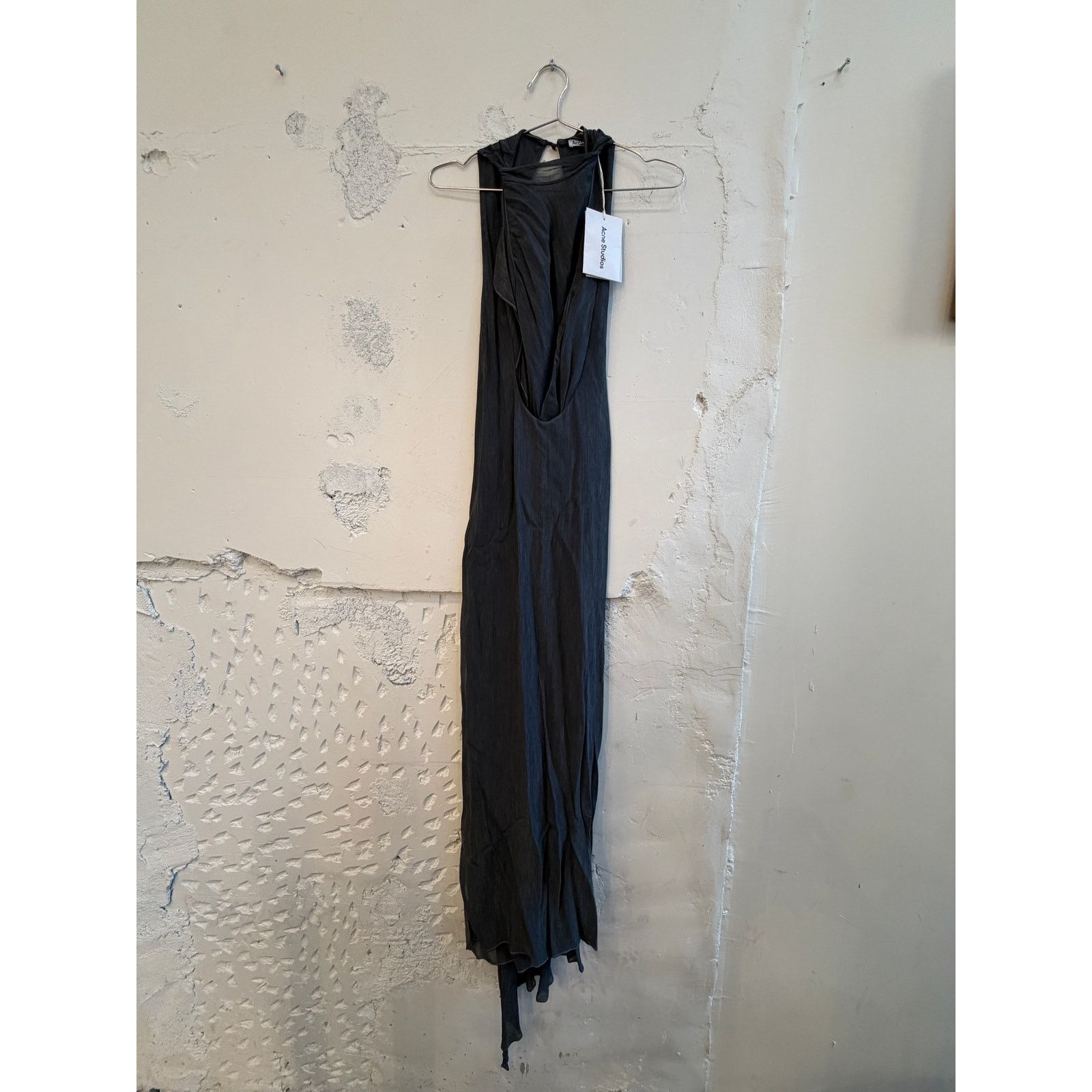 Acne Studios $1080 Acne Studios Gray High Neck Crepe Dress Size XS / US 0-2 / IT 36-38 - 5 Thumbnail