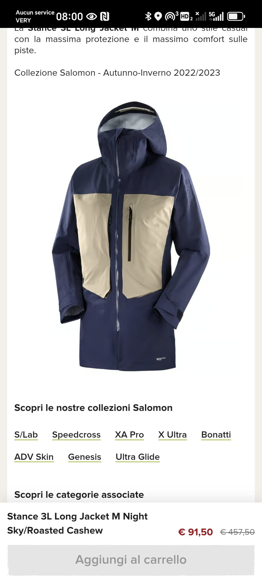 Salomon Veste Salomon 3L M Night Sky/Bleu/Gris Tg:L Size US L / EU 52-54 / 3 - 3 Thumbnail