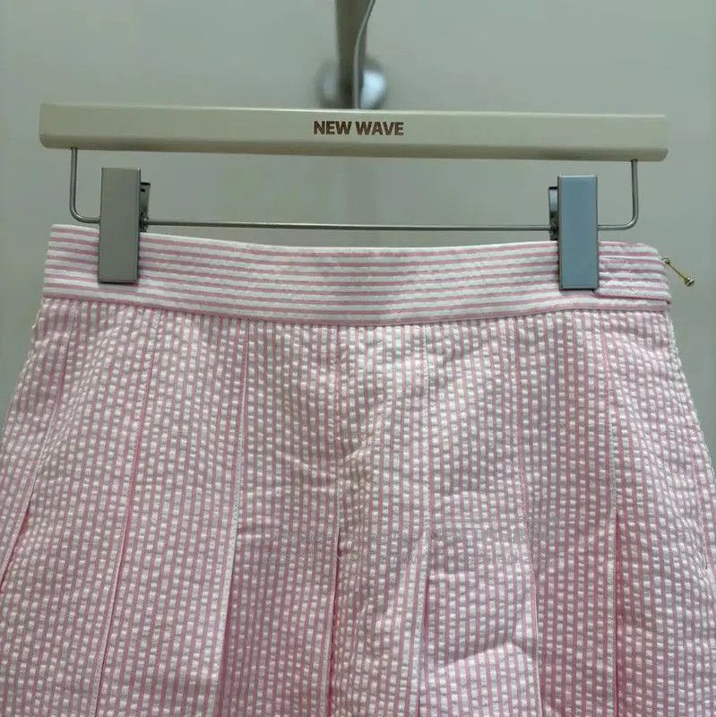Thom Browne Thom Browne Pink Pleated Cotton Skirt . Size 23" - 3 Thumbnail